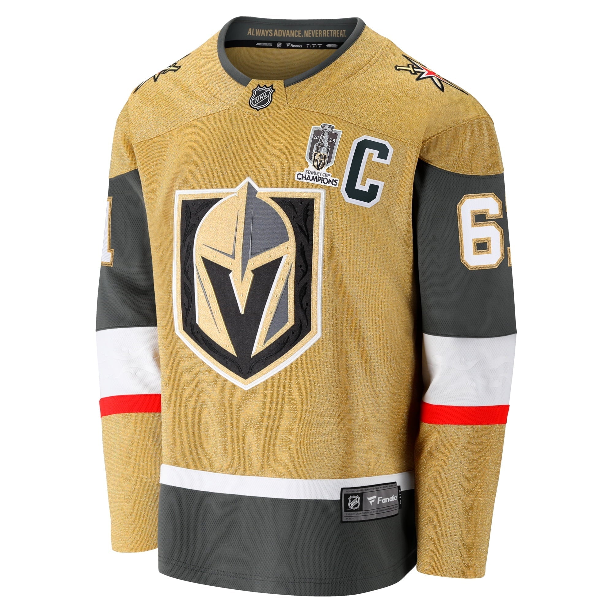 Men's Fanatics Branded Mark Stone Gold Vegas Golden Knights 2023 Stanley Cup Champions Home Breakaway Player Jersey - vstockx