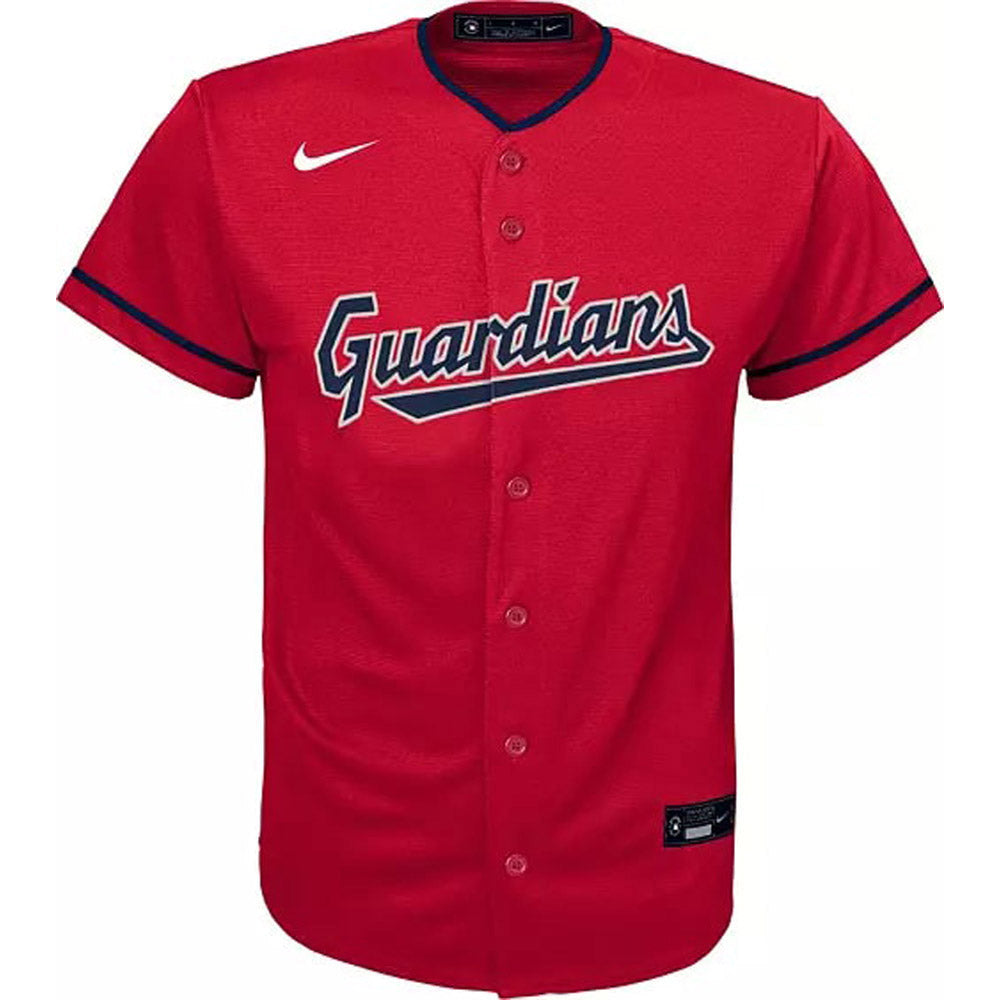 Youth Cleveland Guardians Jose Ramirez Cool Base Replica Alternate Jersey - Red - vstockx