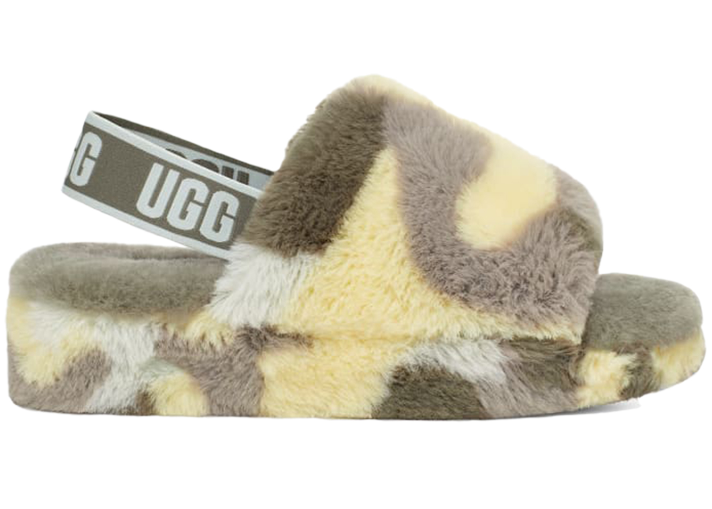 UGG Fluff Yeah Slide Camopop Moss Green (Women's) - vstockx