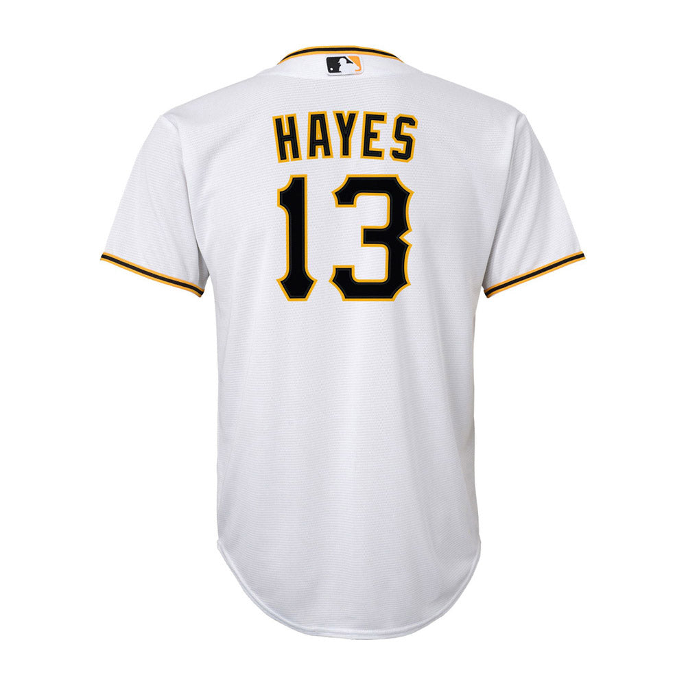 Youth Pittsburgh Pirates Ke'Bryan Hayes Cool Base Replica Home Jersey - White - vstockx