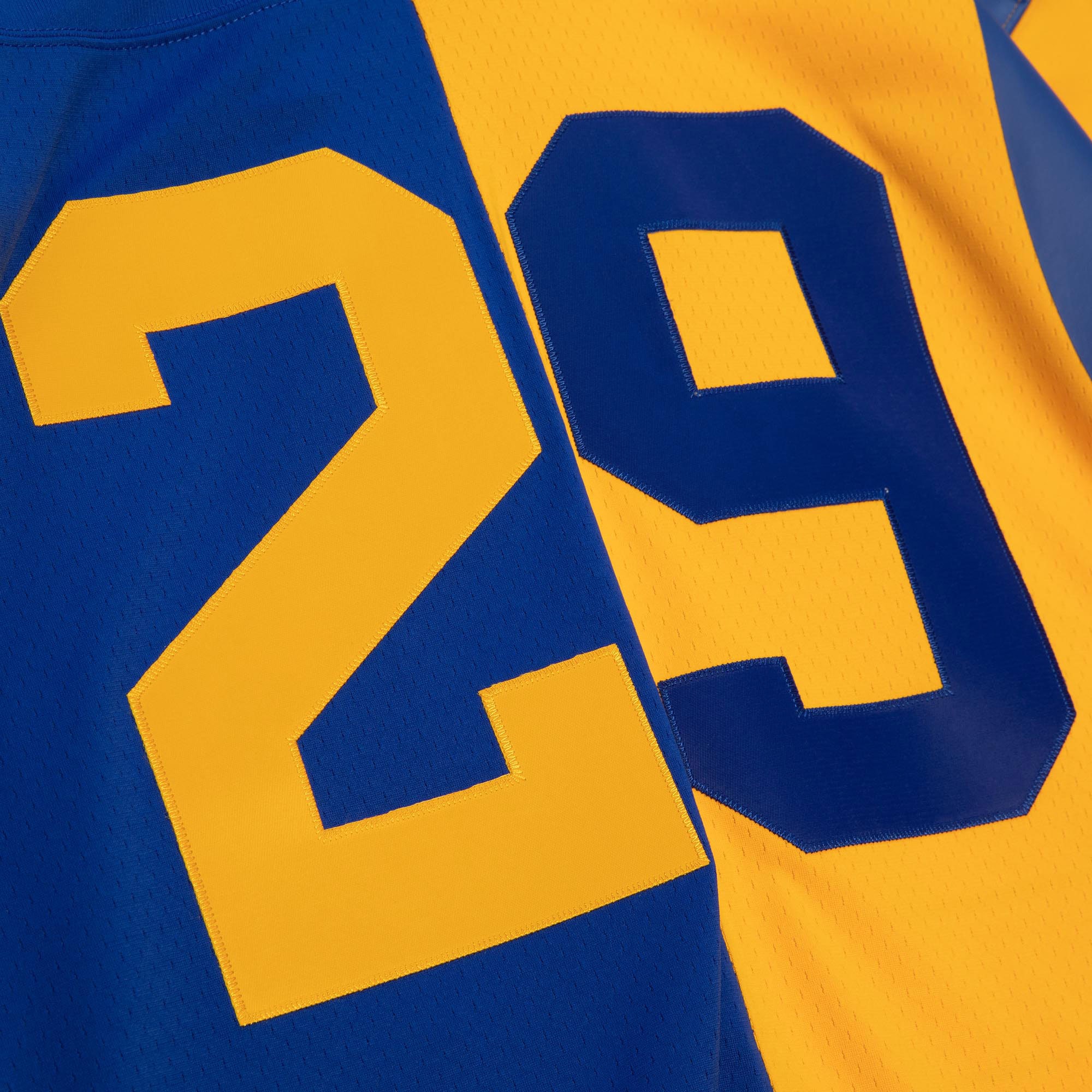 Eric Dickerson Los Angeles Rams Mitchell & Ness 1984 Split Legacy Replica Jersey - Royal/Gold - vstockx
