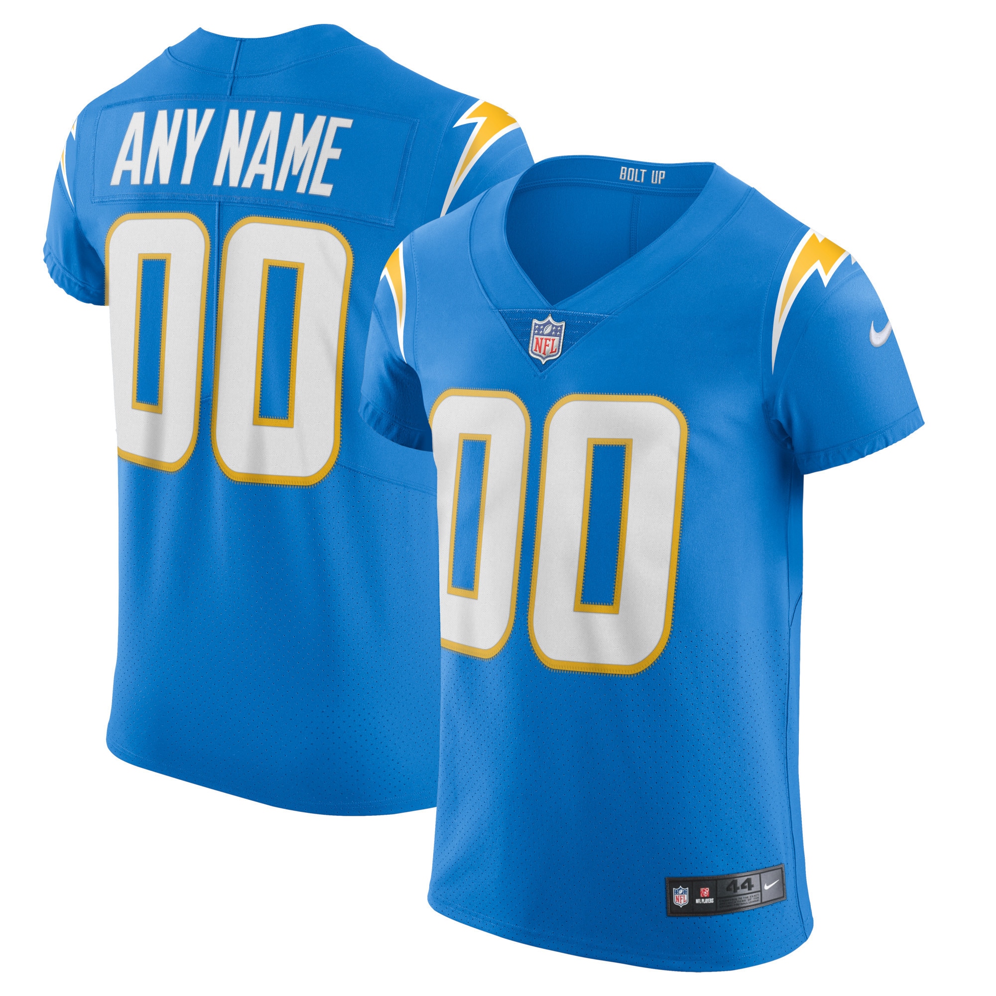 Los Angeles Chargers Nike Vapor Elite Custom Jersey - Powder Blue - vstockx