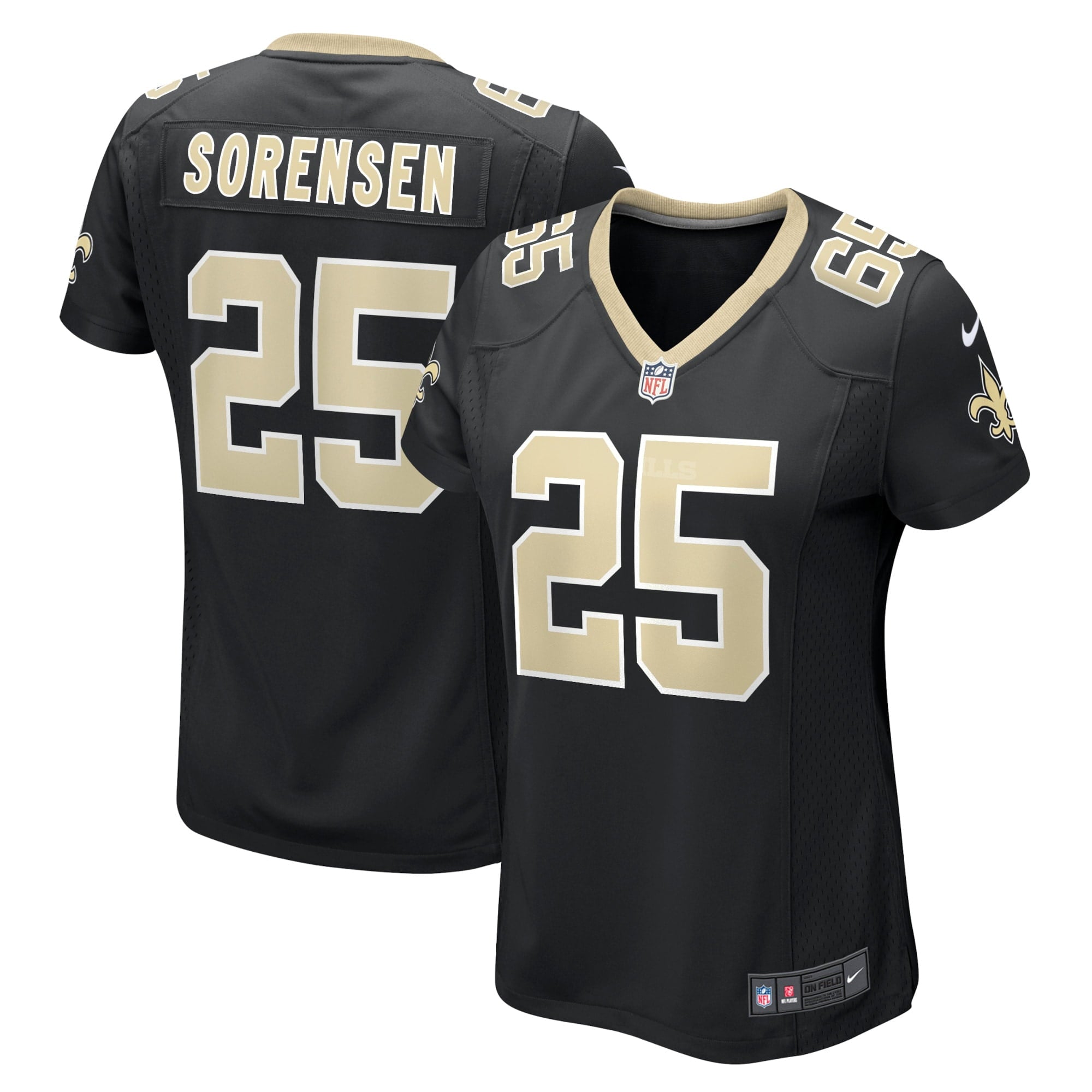 Men's Nike Daniel Sorensen Black New Orleans Saints Player Game Jersey - vstockx