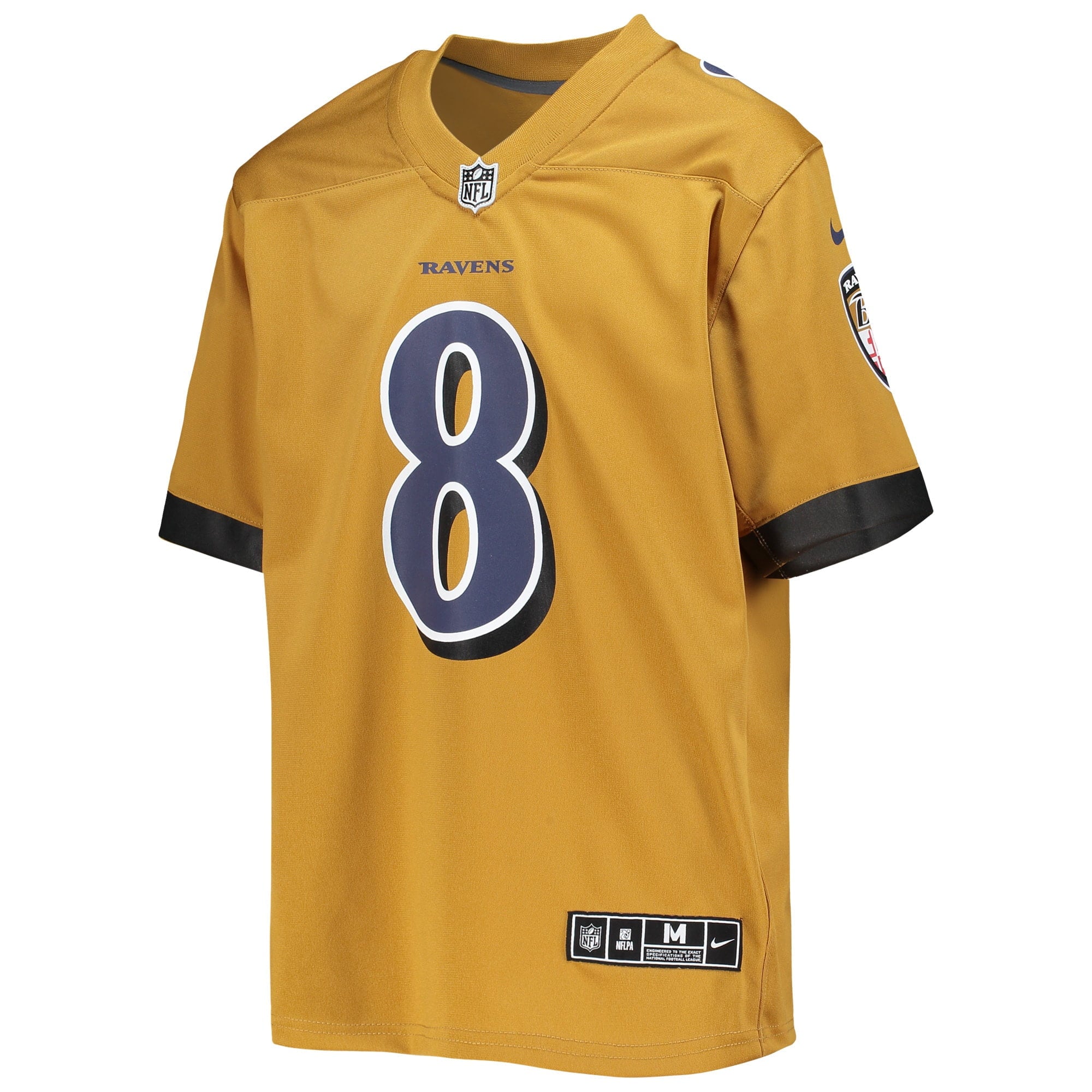 Youth Nike Lamar Jackson Gold Baltimore Ravens Inverted Team Game Jersey - vstockx
