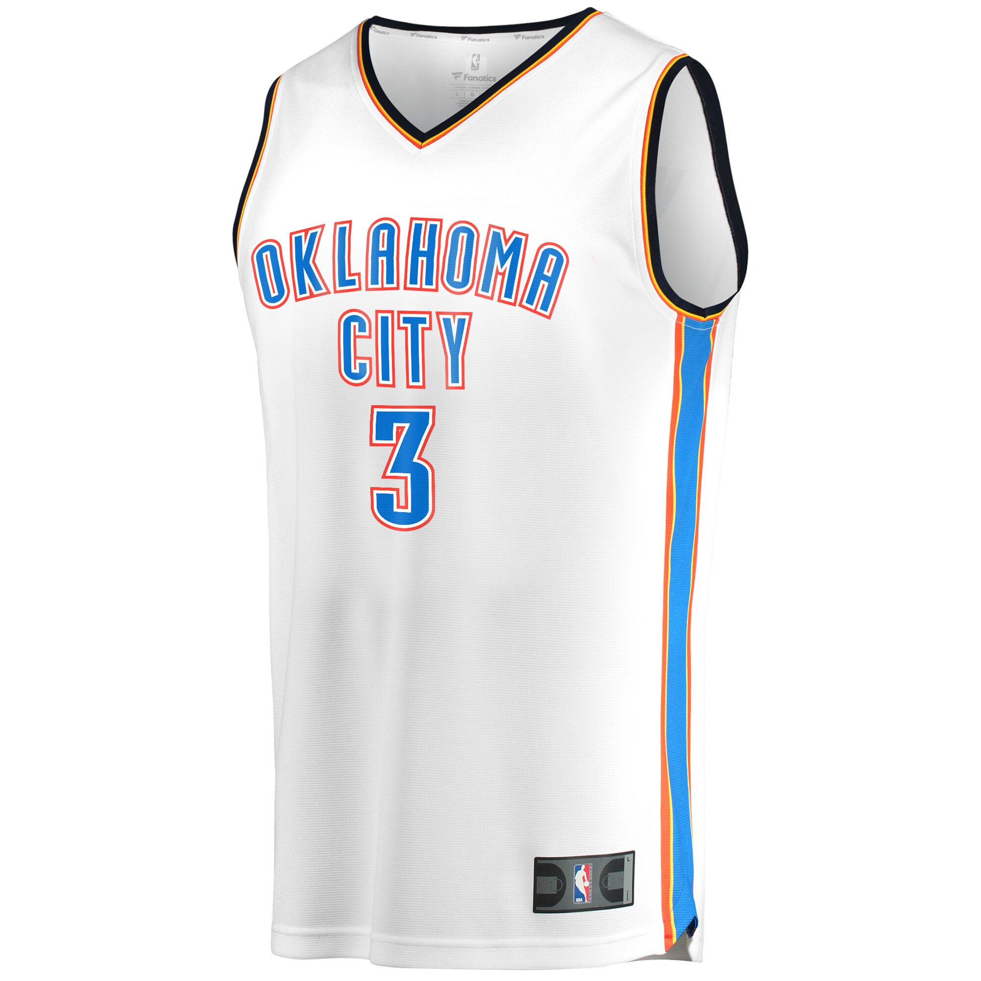 Josh Giddey Oklahoma City Thunder Fanatics Branded Fast Break Replica Jersey - Association Edition - White - vstockx
