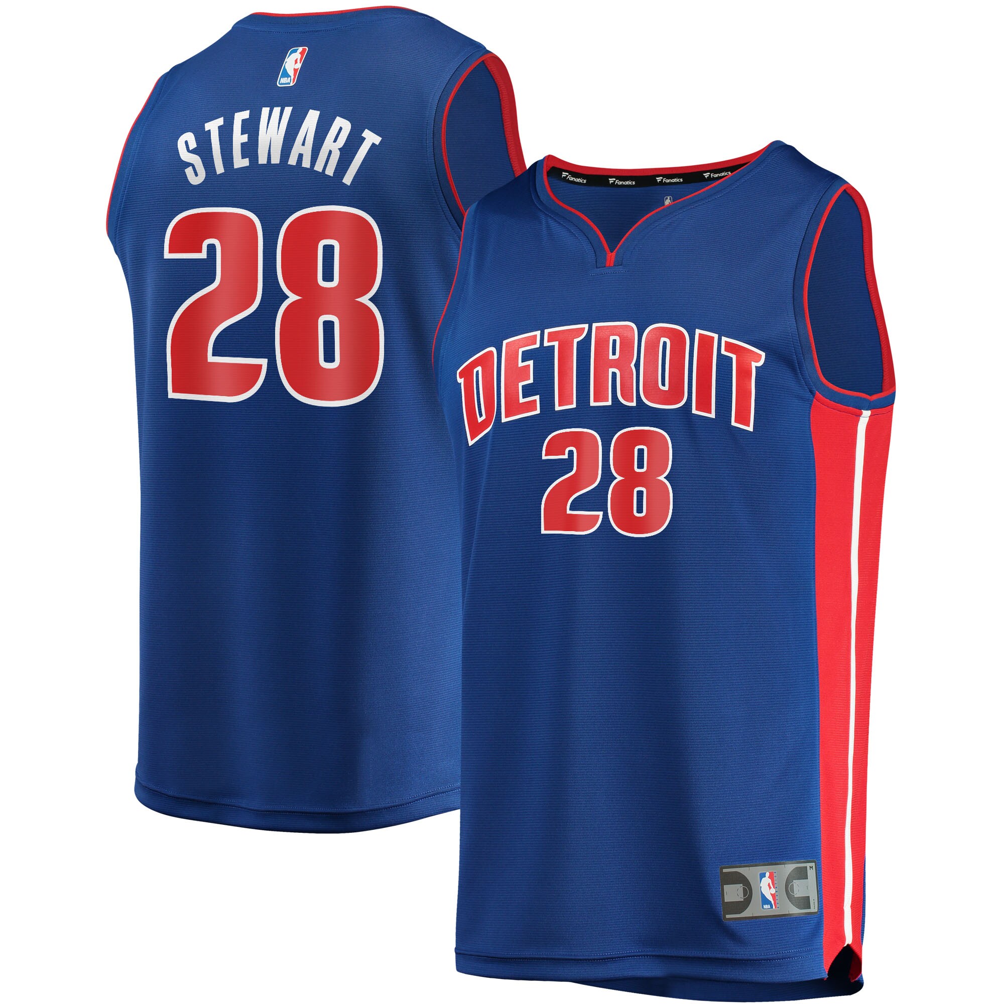 Isaiah Stewart Detroit Pistons Fanatics Branded 2021/22 Fast Break Replica Jersey - Icon Edition - Blue - vstockx