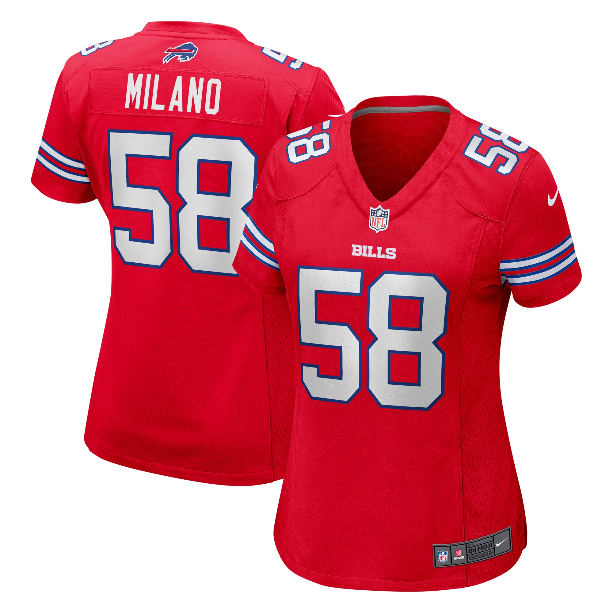 Matt Milano Buffalo Bills Nike Women's Player Jersey - Red - vstockx