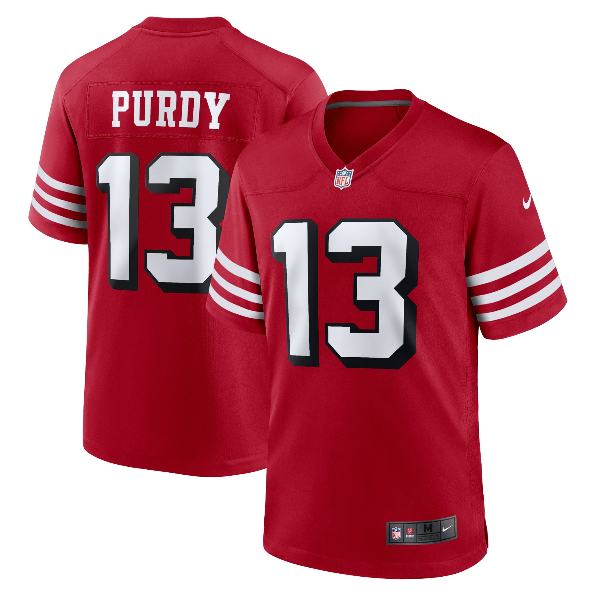 Men's Nike Brock Purdy Scarlet San Francisco 49ers Alternate Game Player Jersey - vstockx