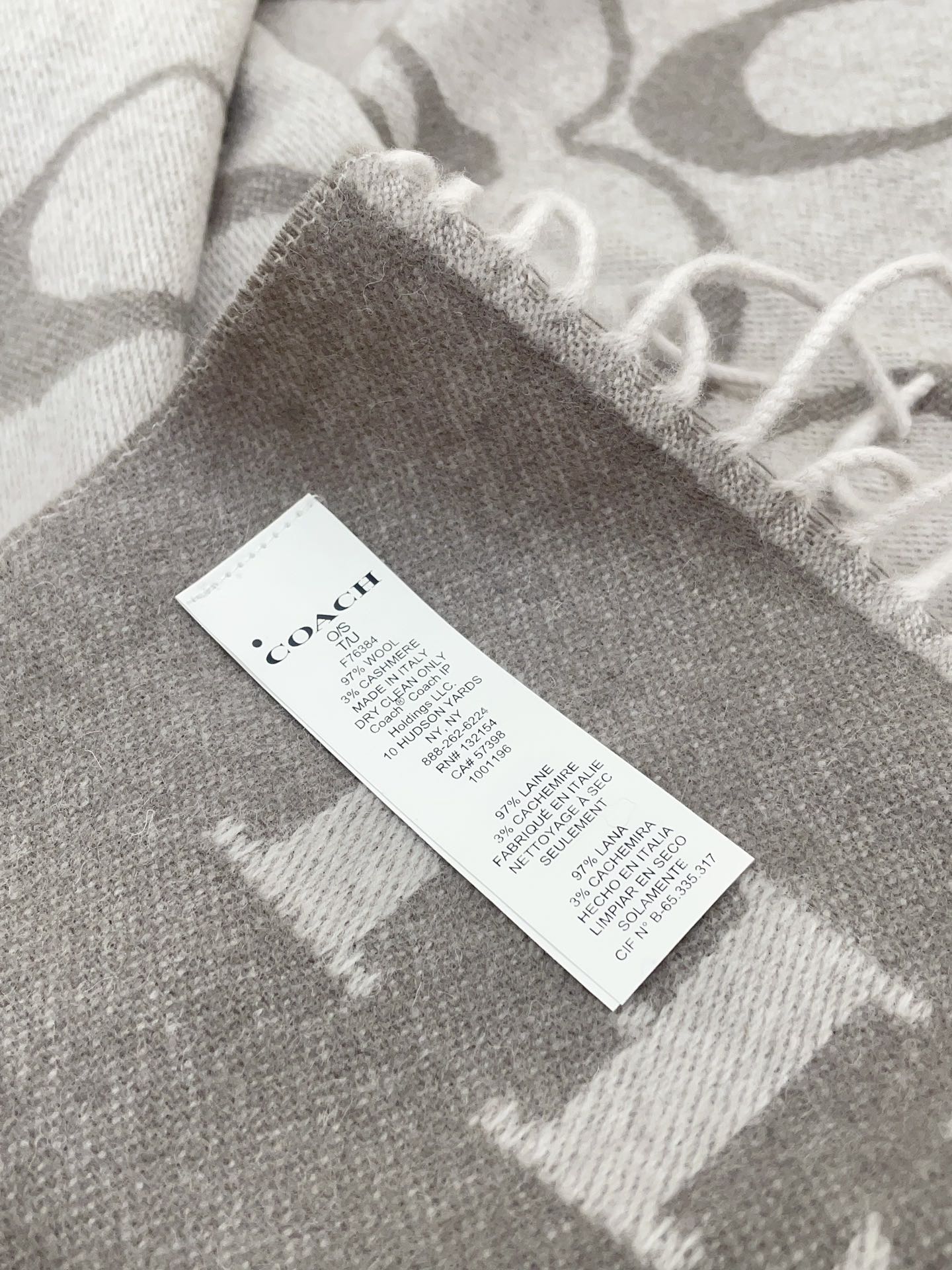 Streetwear Scarf COACH 328768 SIZE:195×53cm - vstockx