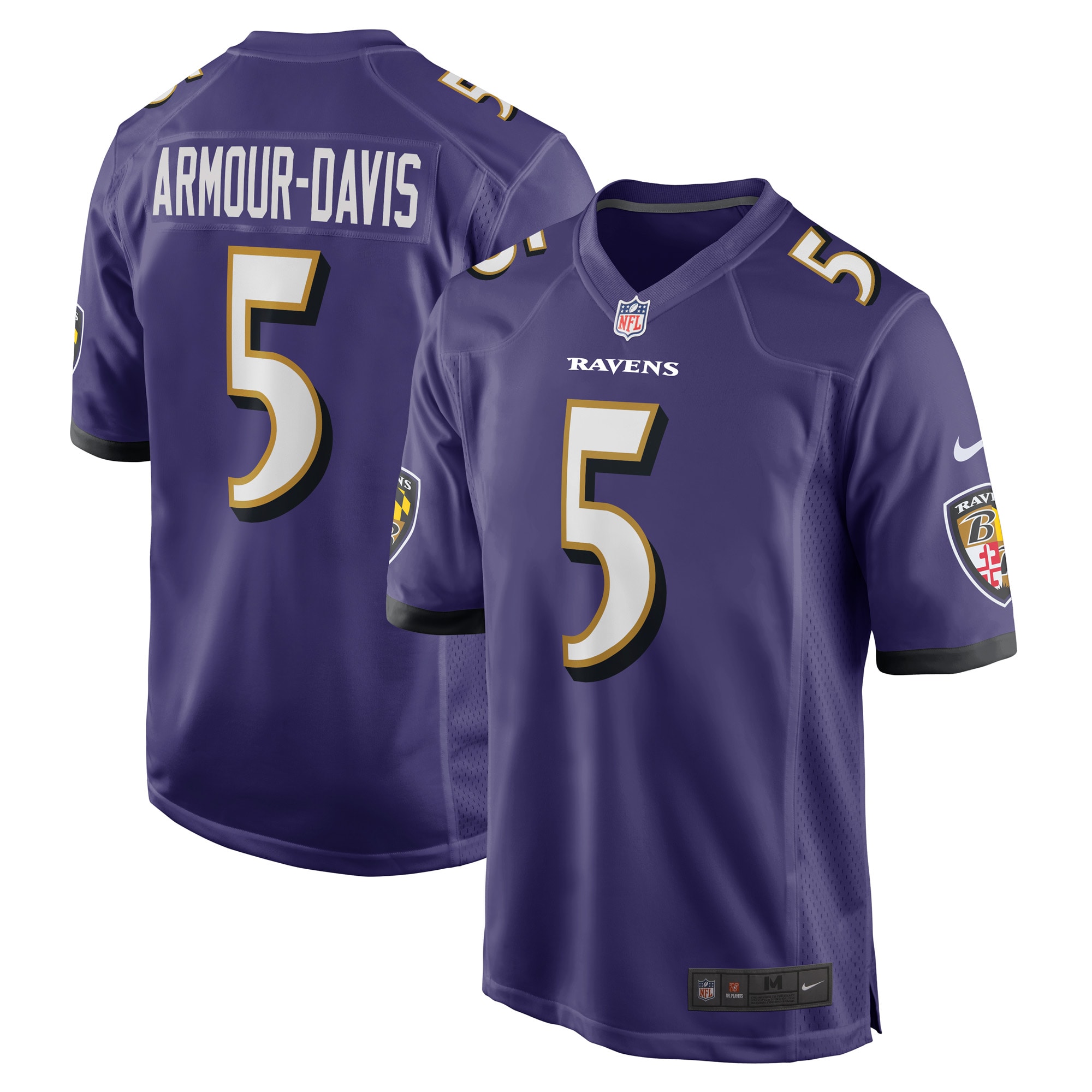 Jalyn Armour-Davis Baltimore Ravens Nike Game Player Jersey - Purple - vstockx