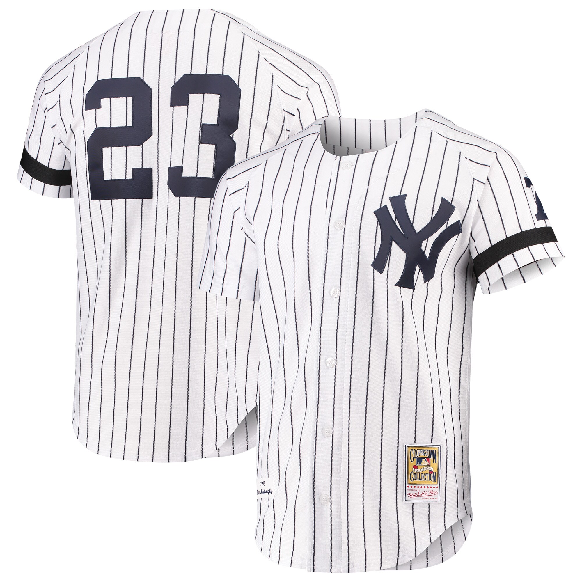 Don Mattingly New York Yankees Mitchell & Ness Cooperstown Collection Authentic Jersey - White - vstockx