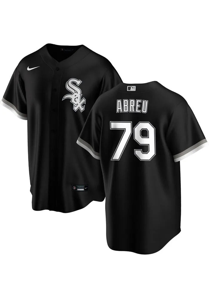 Men's Chicago White Sox Jose Abreu Black Alternate Replica Player Name Jersey - vstockx
