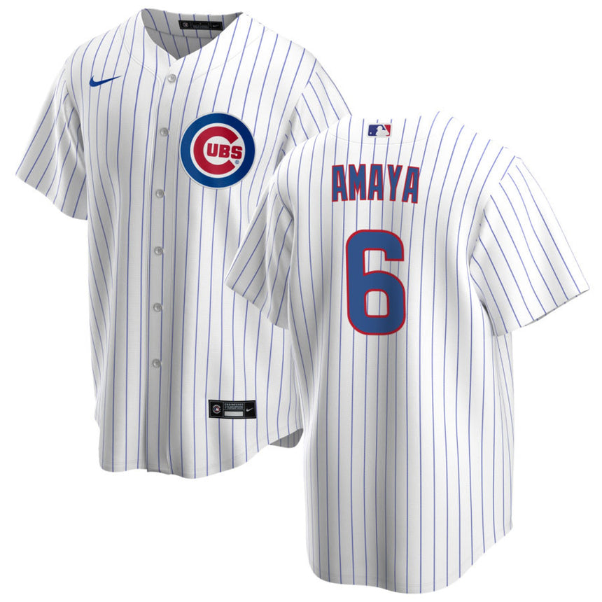 Men's Miguel Amaya Chicago Cubs White Home Premium Stitch Replica Jersey - vstockx