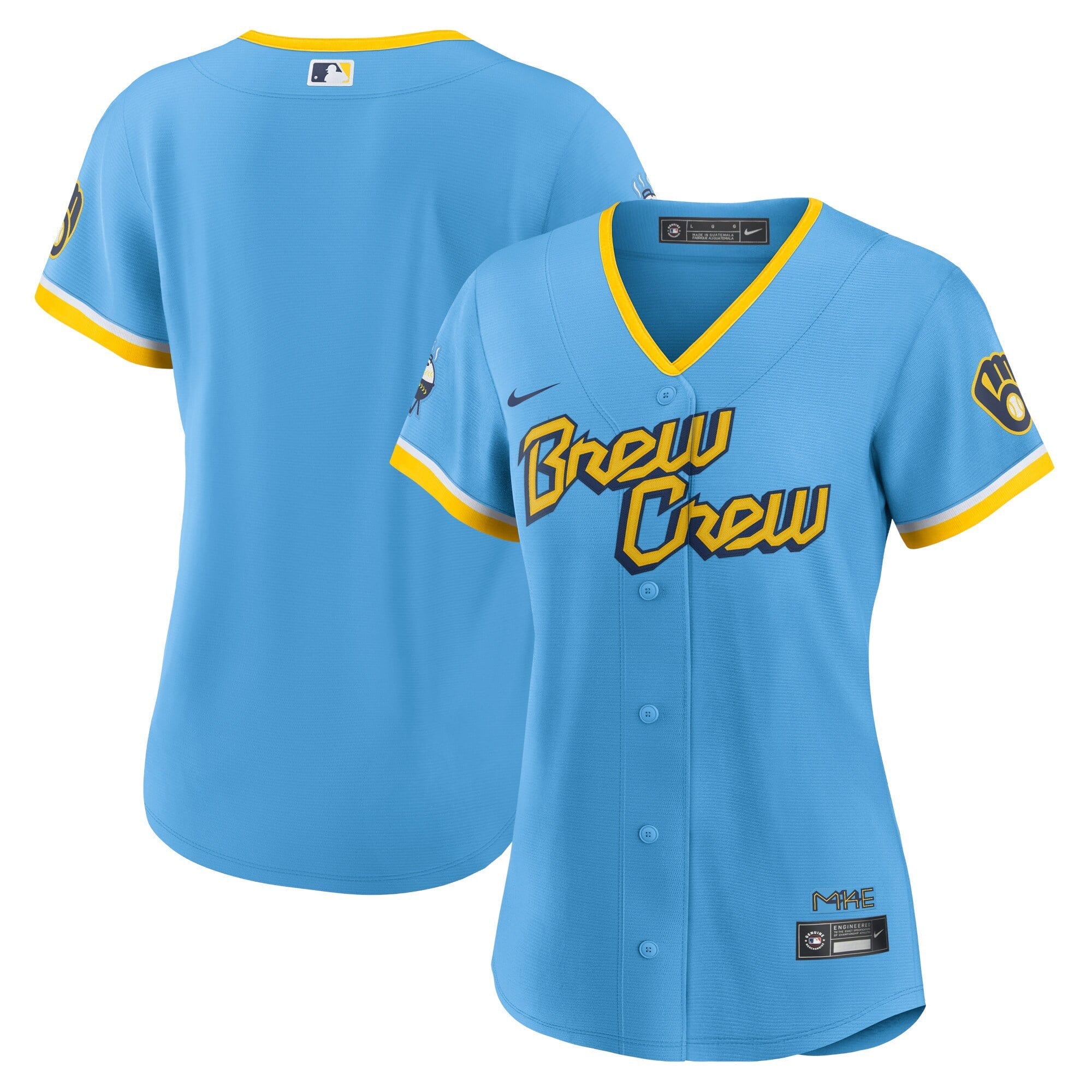 Women's Nike Powder Blue Milwaukee Brewers 2022 City Connect Replica Team Jersey - vstockx