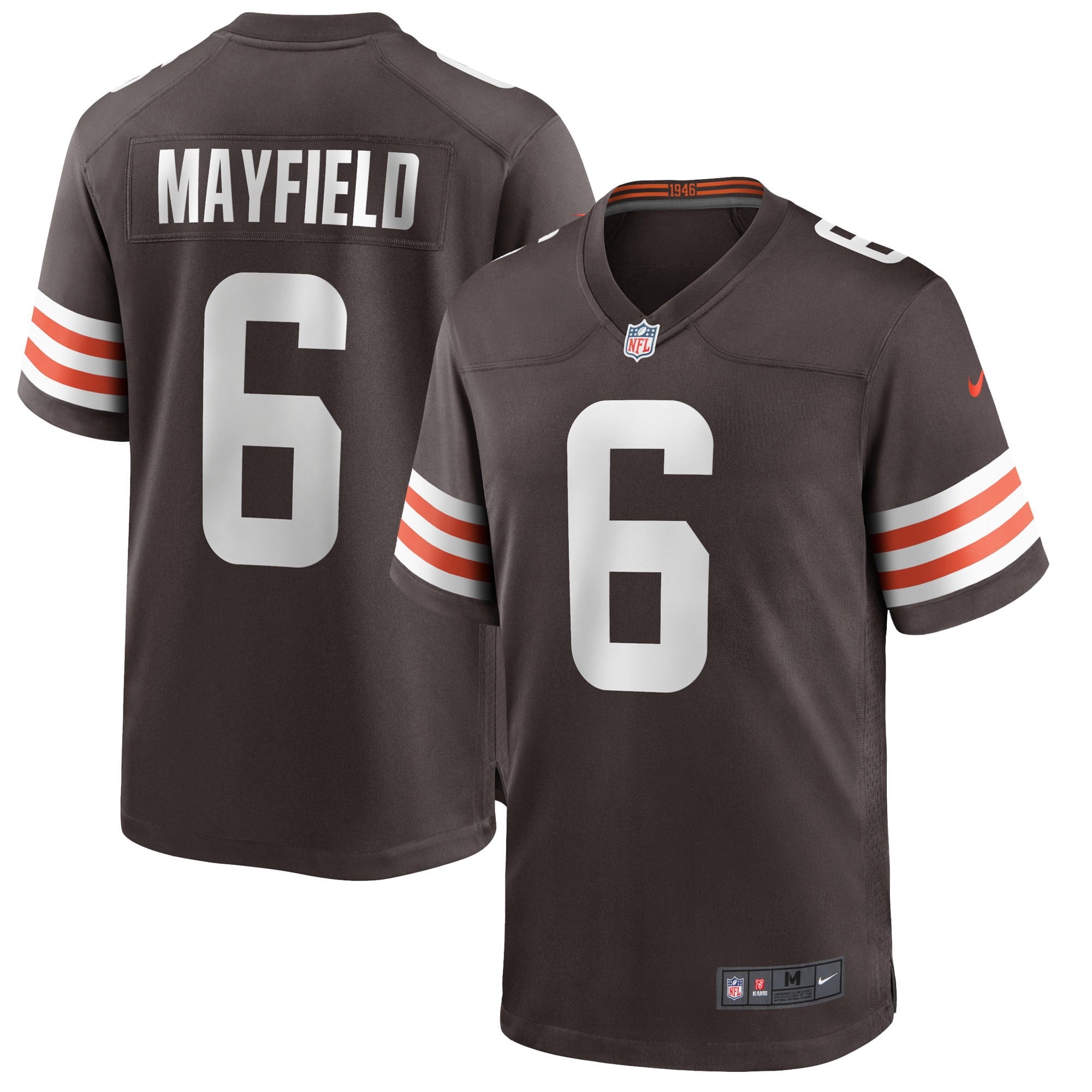 Men's Nike Baker Mayfield Brown Cleveland Browns Game Player Jersey - vstockx