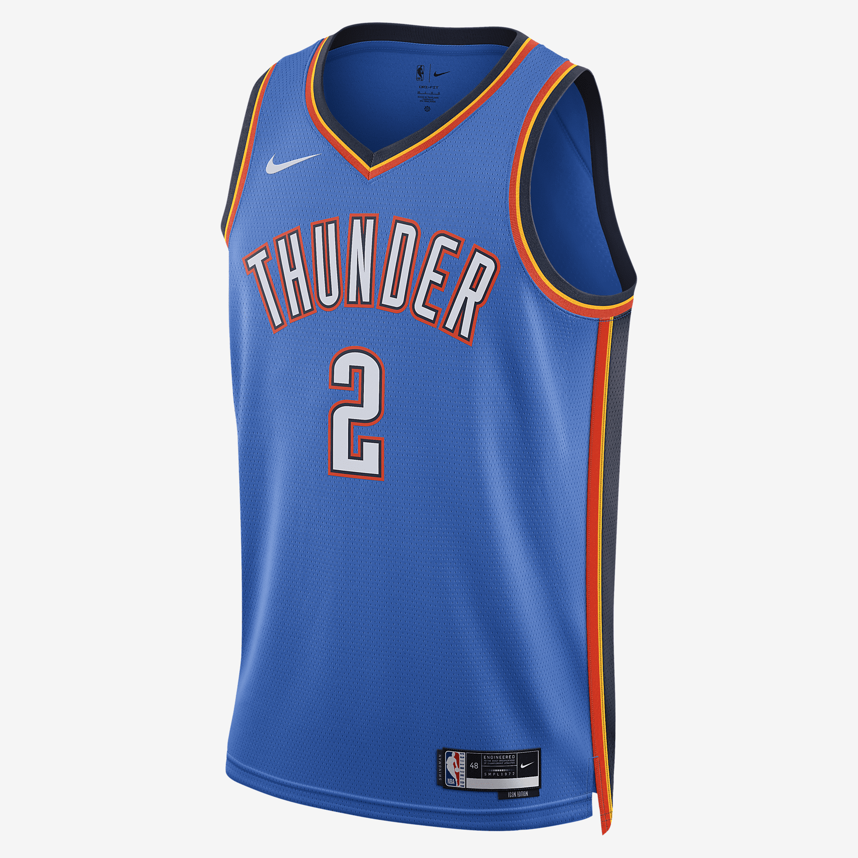 Oklahoma City Thunder Icon Edition 2022/23 Nike Dri-FIT NBA Swingman Jersey - Signal Blue - vstockx
