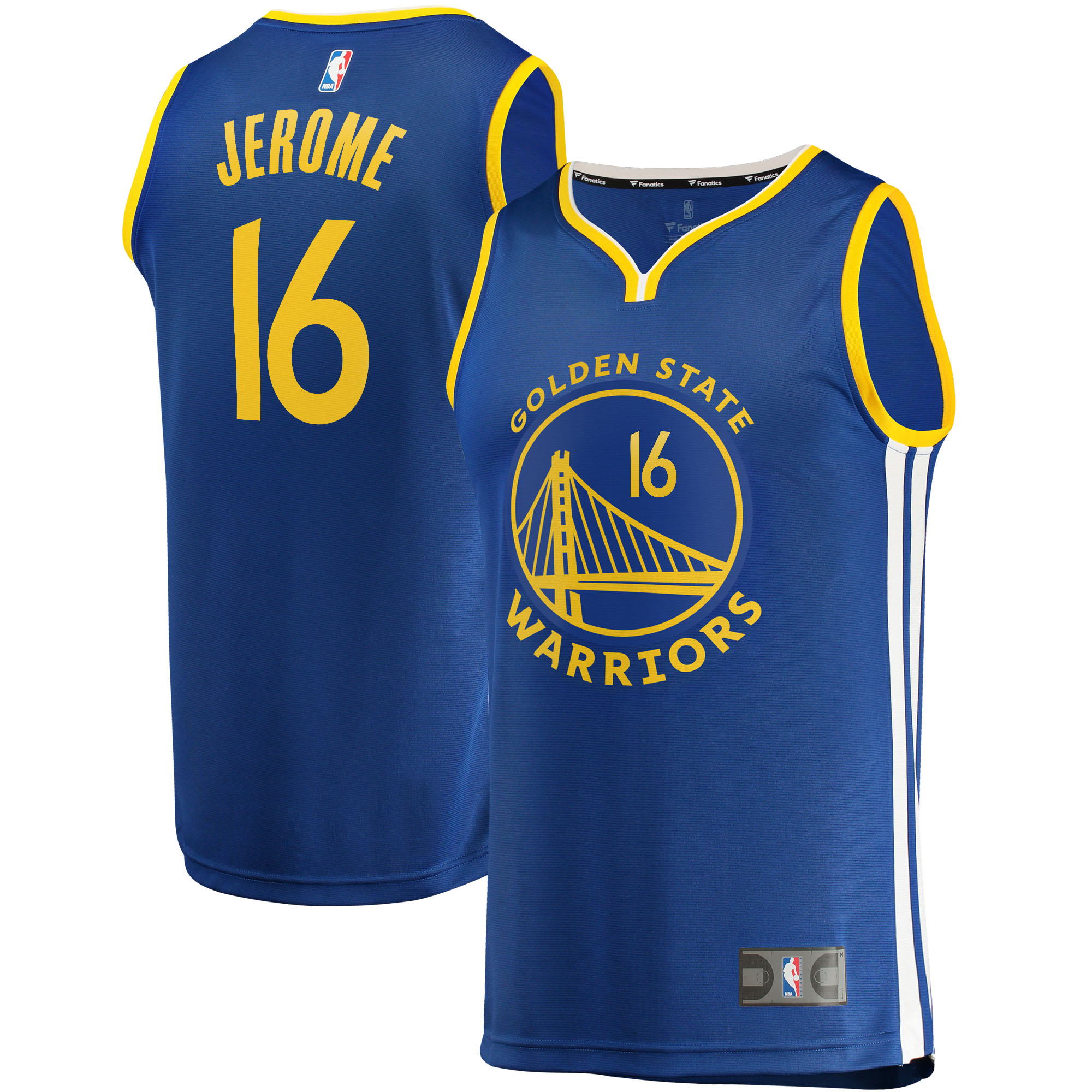Ty Jerome Golden State Warriors Fanatics Branded Fast Break Replica Jersey - Icon Edition - Blue - vstockx