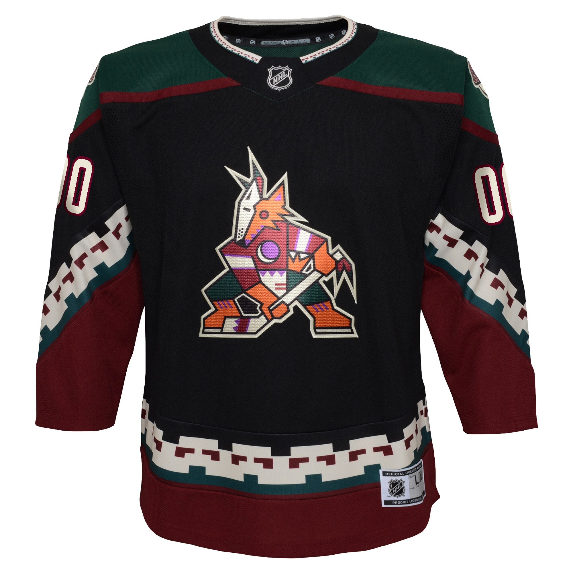 Arizona Coyotes Youth 2021/22 Home Premier Custom Jersey - Black - vstockx