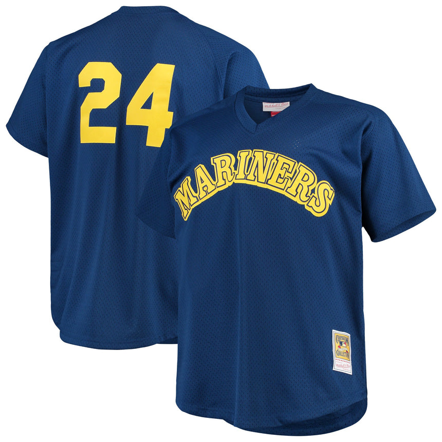 Men's Seattle Mariners Ken Griffey Jr. 1991 Mitchell & Ness Royal Blue Cooperstown Collection Mesh Batting Practice Jersey - vstockx