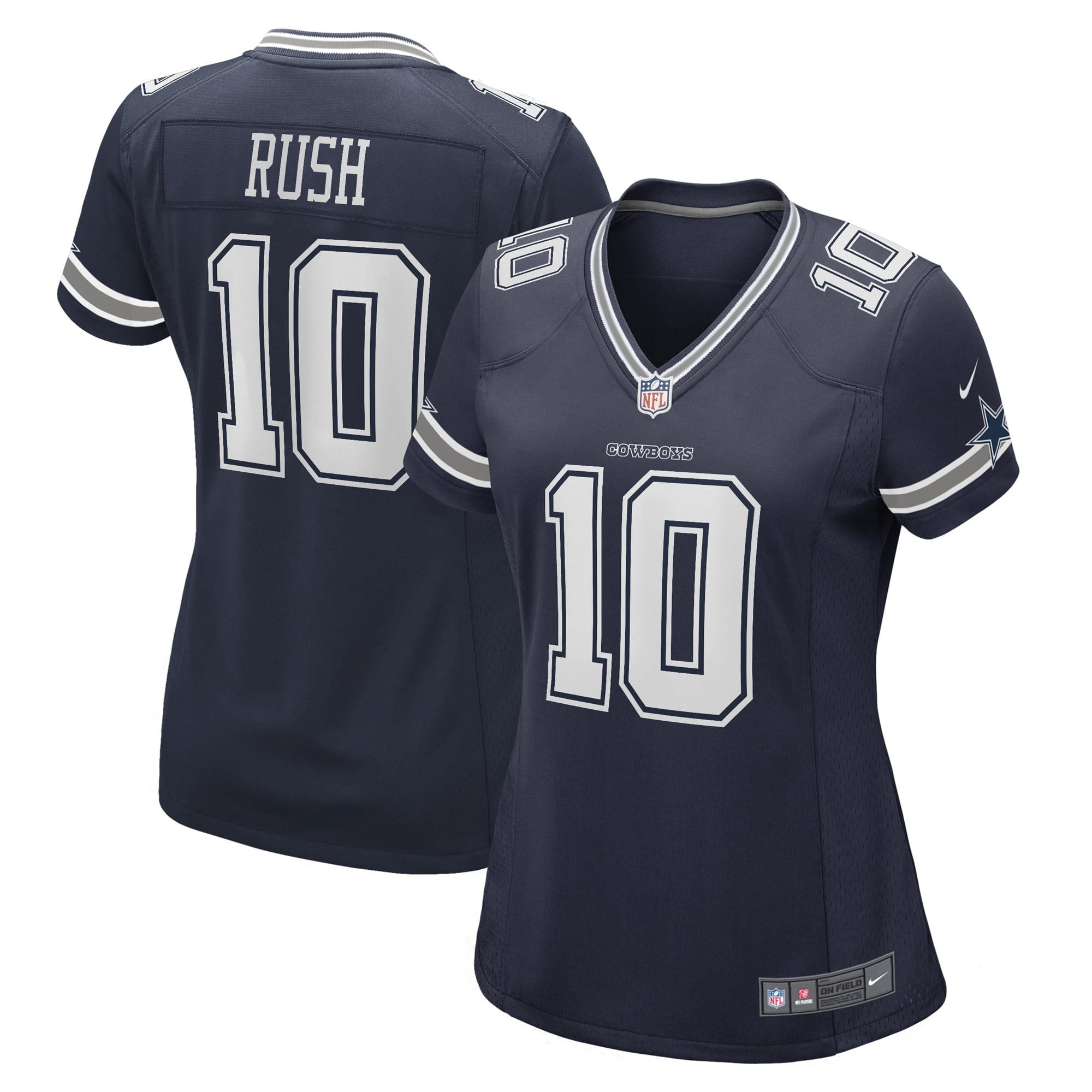 Women's Nike Cooper Rush Navy Dallas Cowboys Game Player Jersey - vstockx