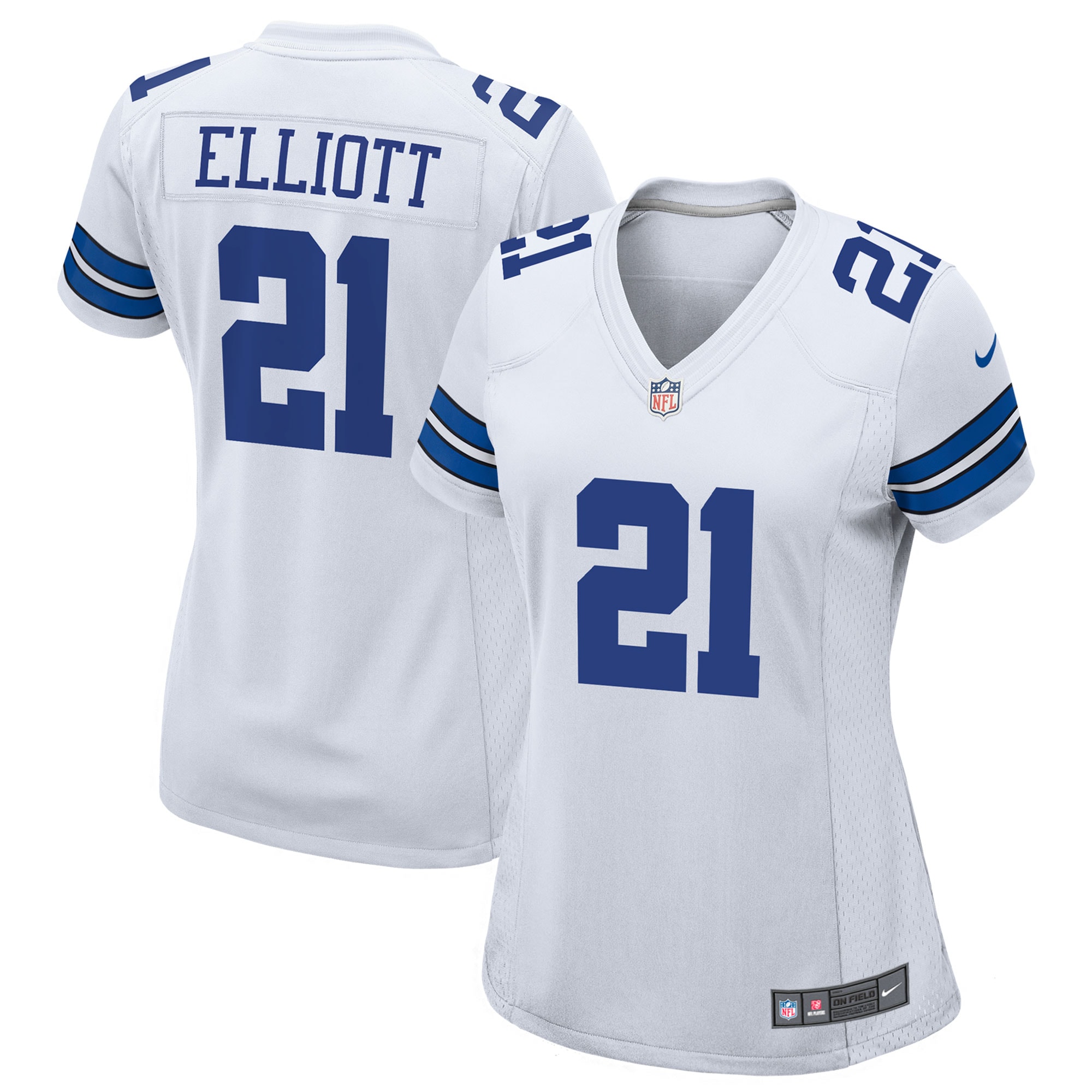 Ezekiel Elliott Dallas Cowboys Nike Women's Team Game Jersey - White - vstockx