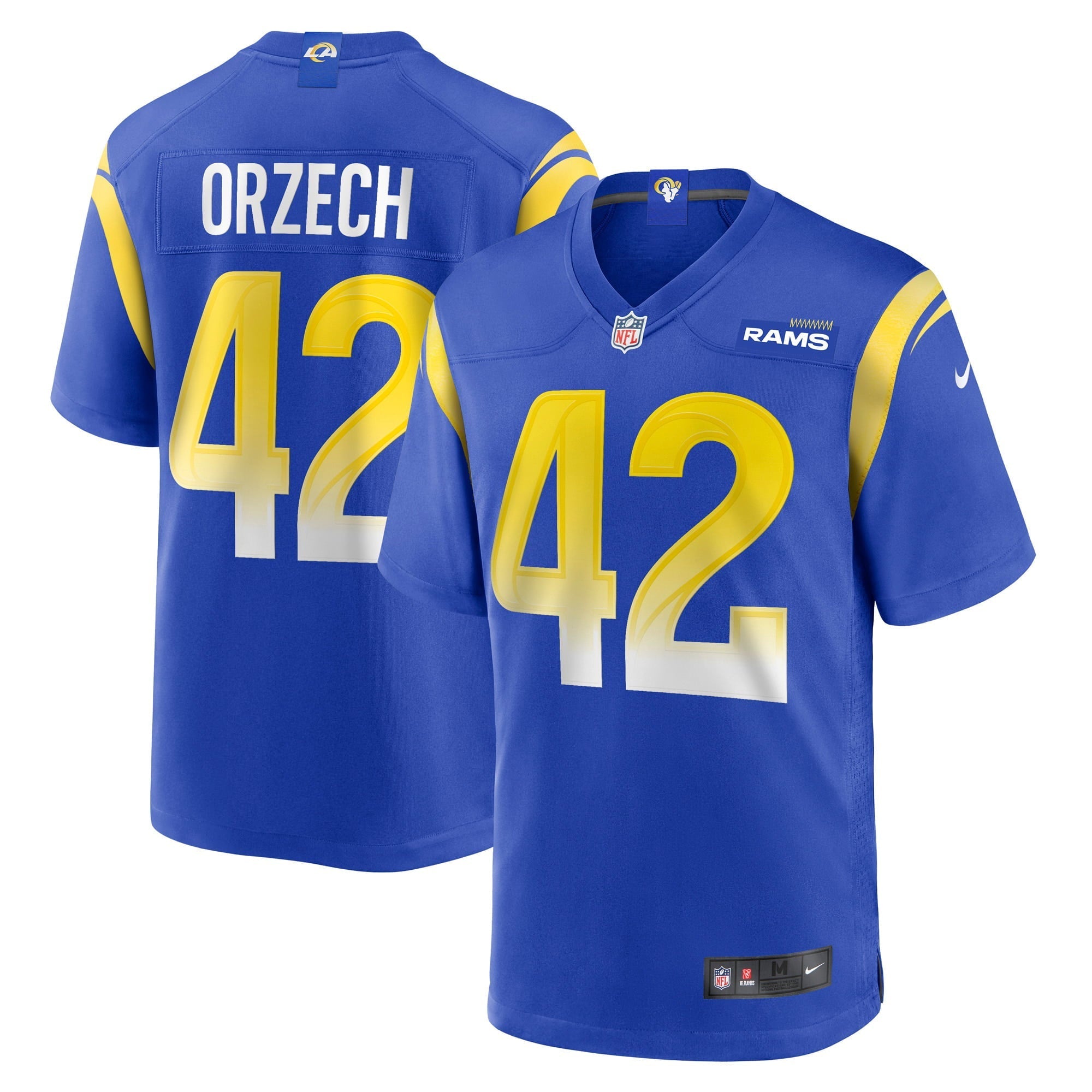 Men's Nike Matthew Orzech Royal Los Angeles Rams Game Jersey - vstockx