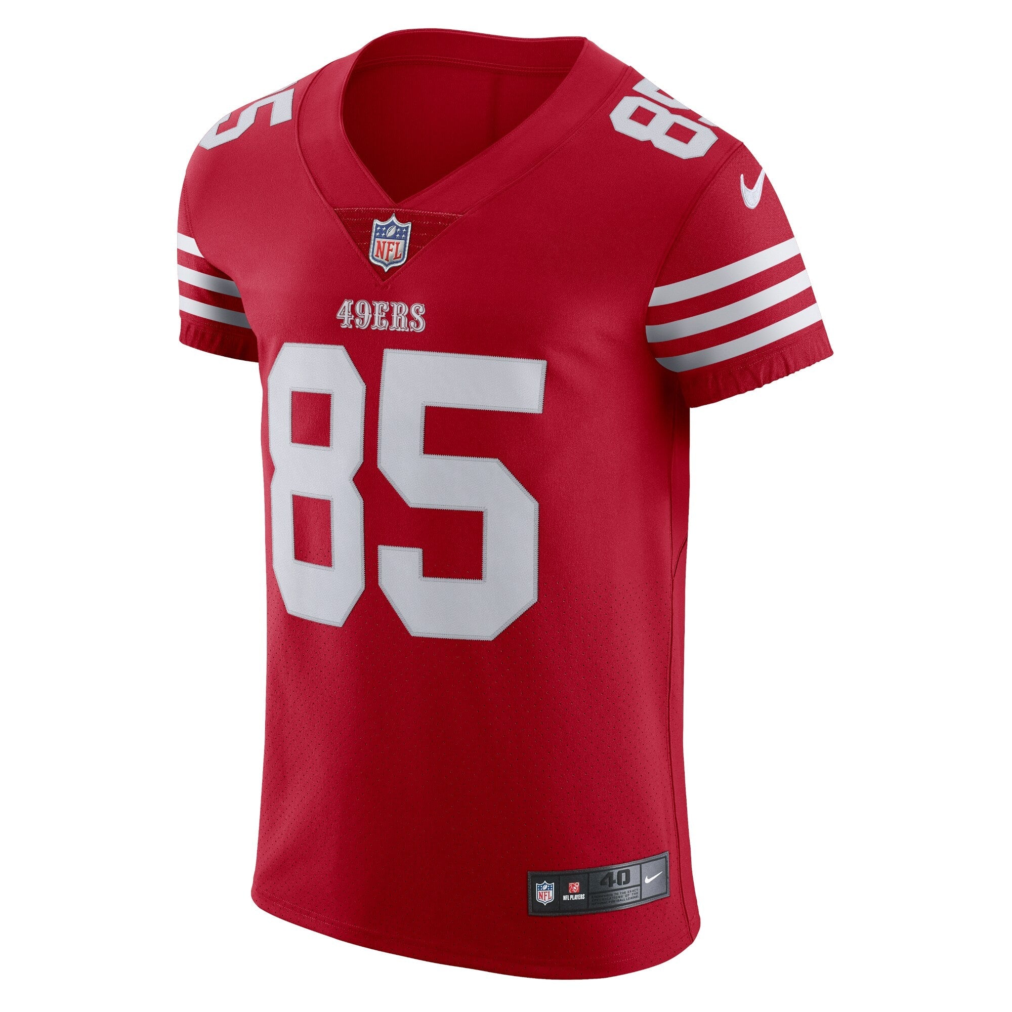 Men's Nike George Kittle Scarlet San Francisco 49ers Vapor Elite Jersey - vstockx