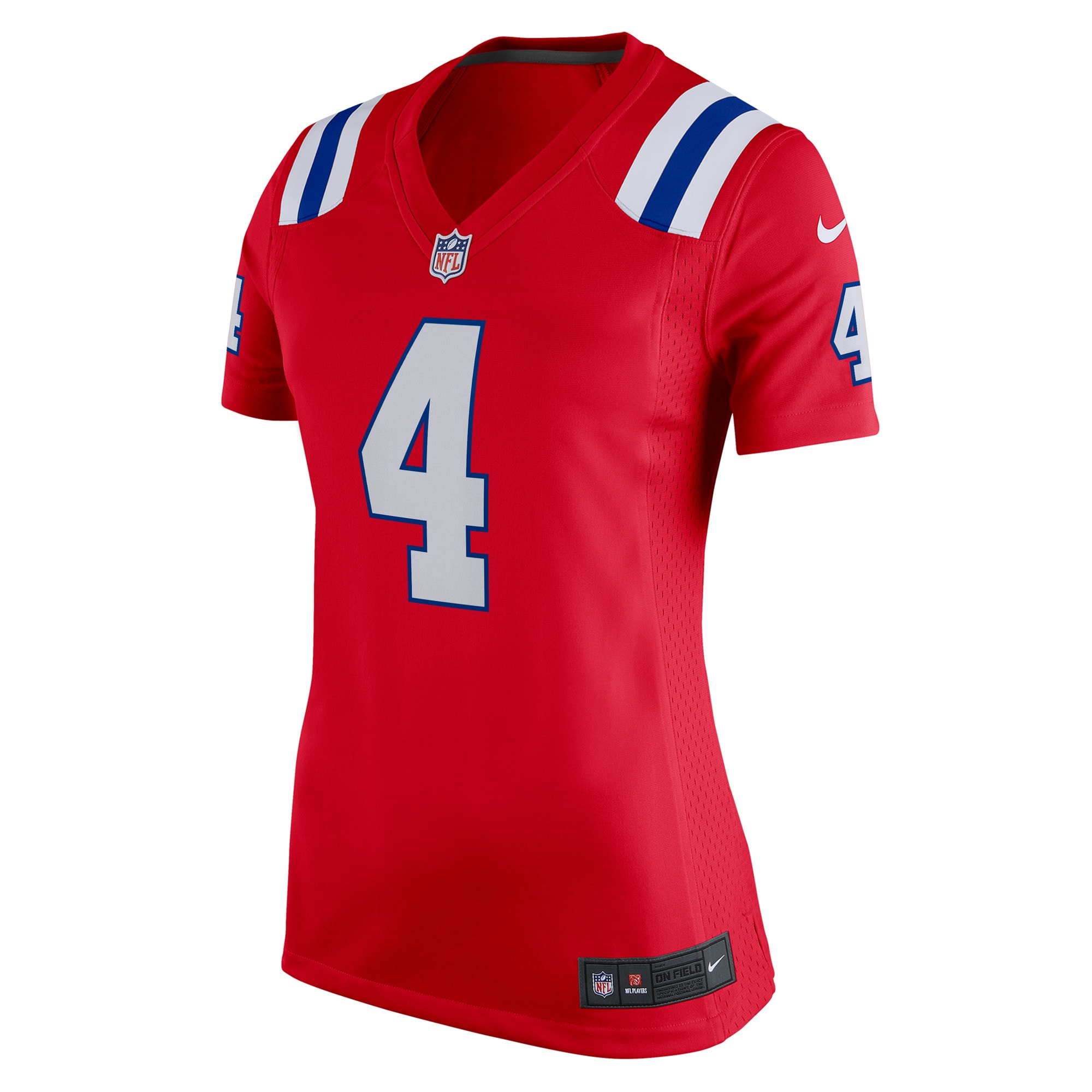 Bailey Zappe New England Patriots Nike Women's Alternate Game Player Jersey - Red - vstockx