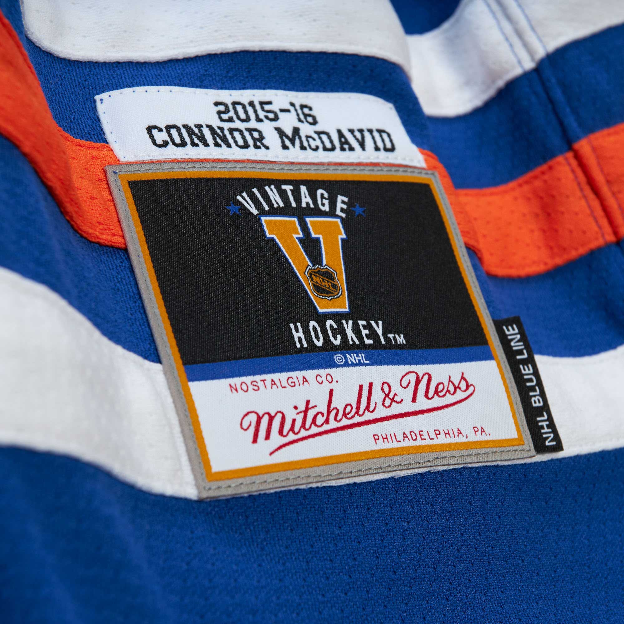 Connor McDavid Edmonton Oilers Mitchell & Ness 2015/16 Blue Line Player Jersey - Blue - vstockx