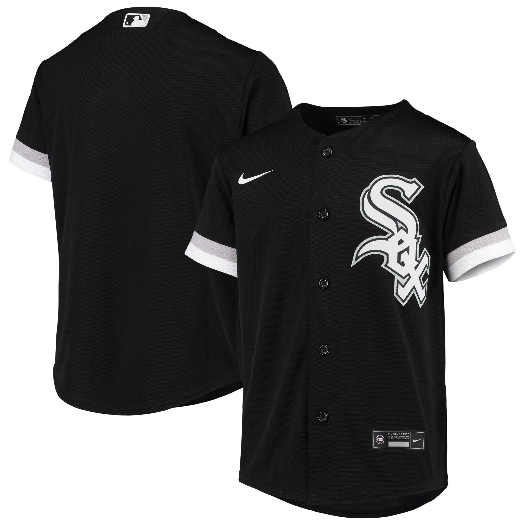 Chicago White Sox Nike Youth Alternate Replica Team Jersey - Black - vstockx