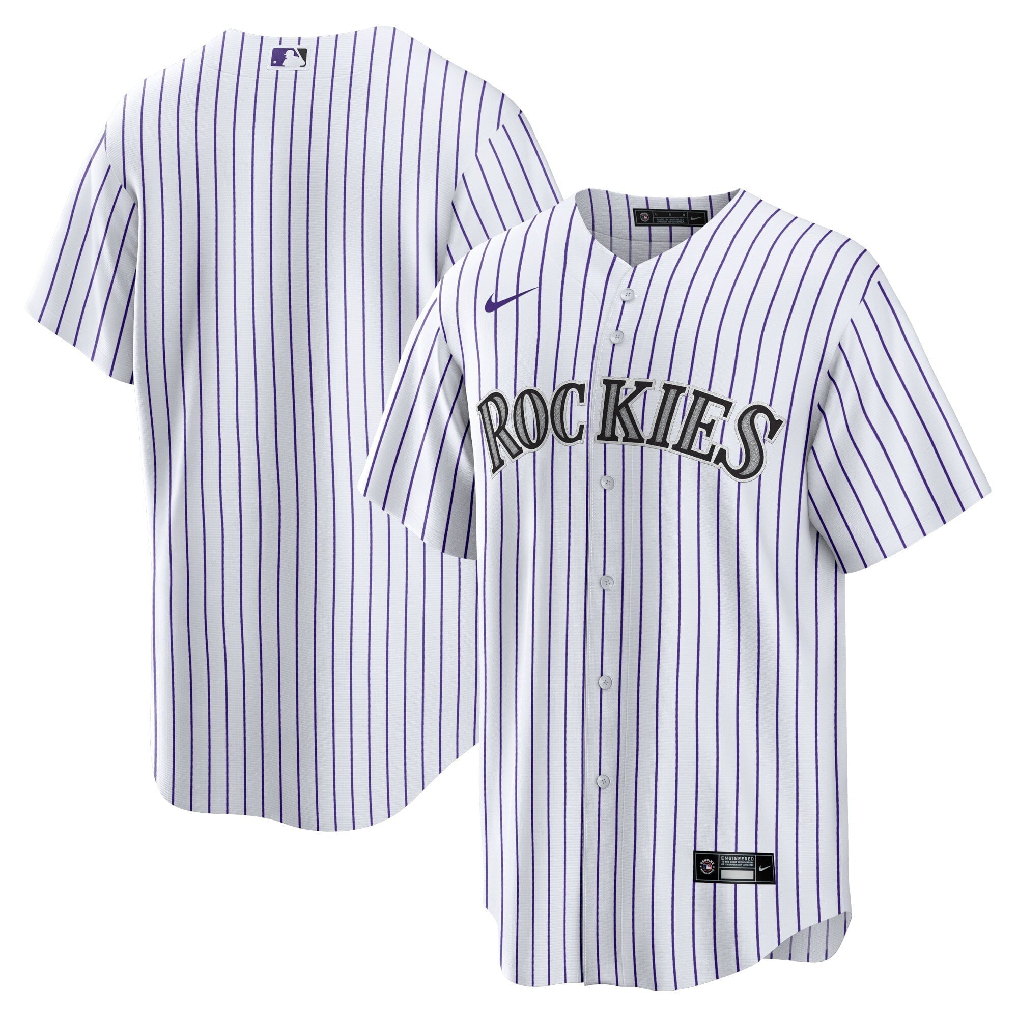 Men's Nike White Colorado Rockies Home Blank Replica Jersey - vstockx