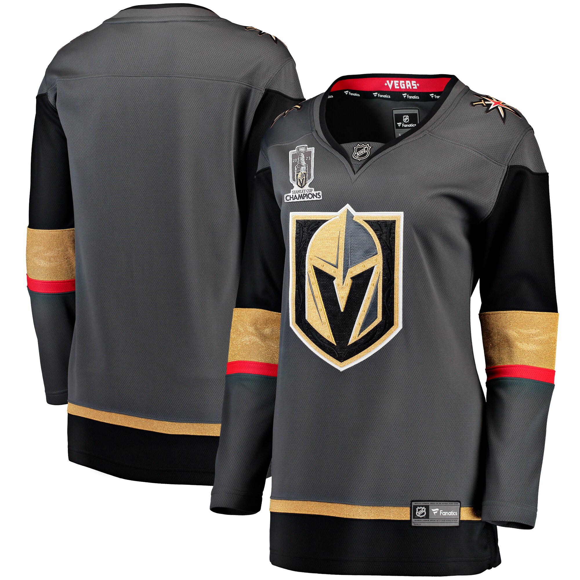 Vegas Golden Knights Fanatics Branded Women's 2023 Stanley Cup Champions Alternate Breakaway Jersey - Black - vstockx