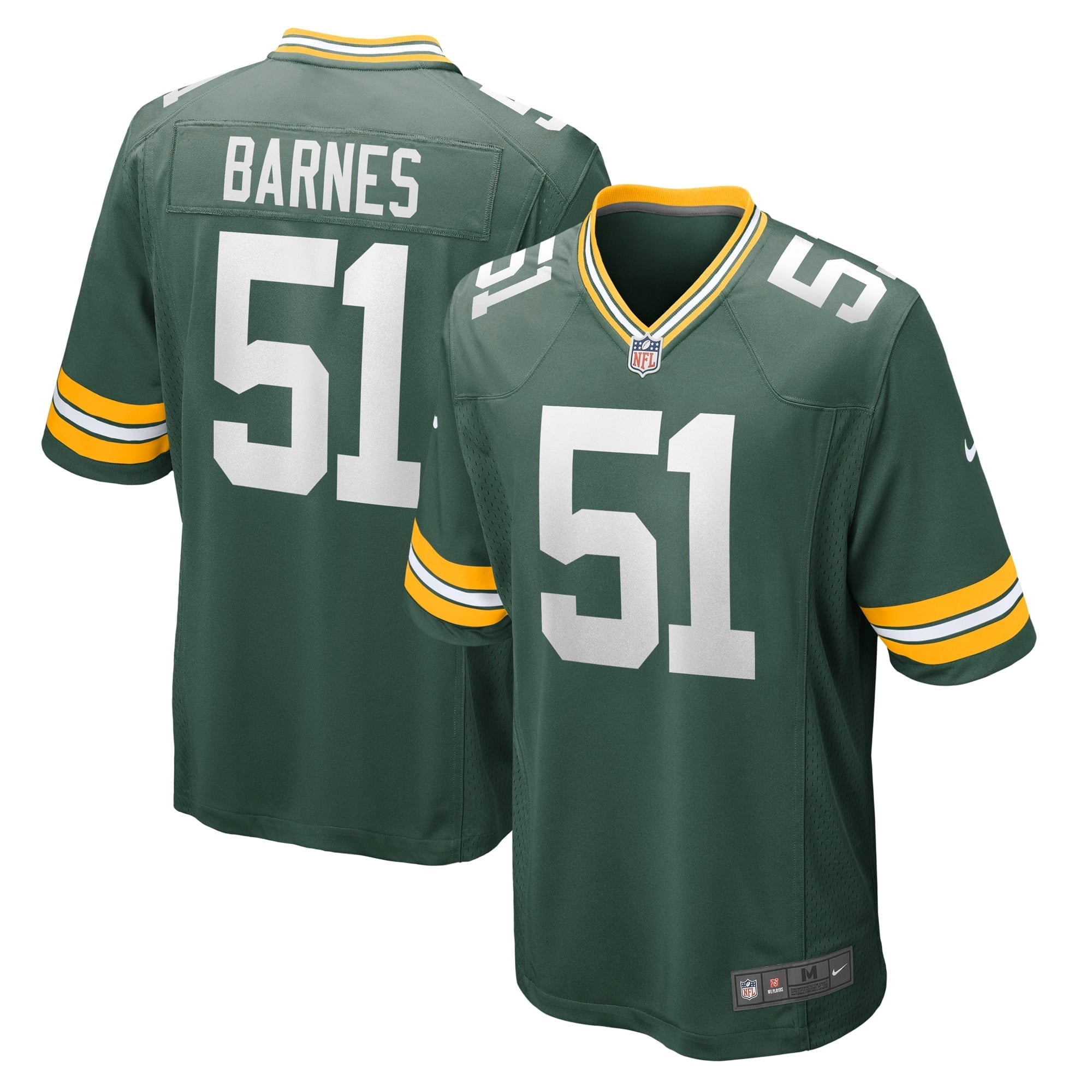 Men's Nike Krys Barnes Green Green Bay Packers Game Player Jersey - vstockx