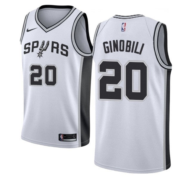 Men's San Antonio Spurs Manu Ginobili Association Jersey - White - vstockx