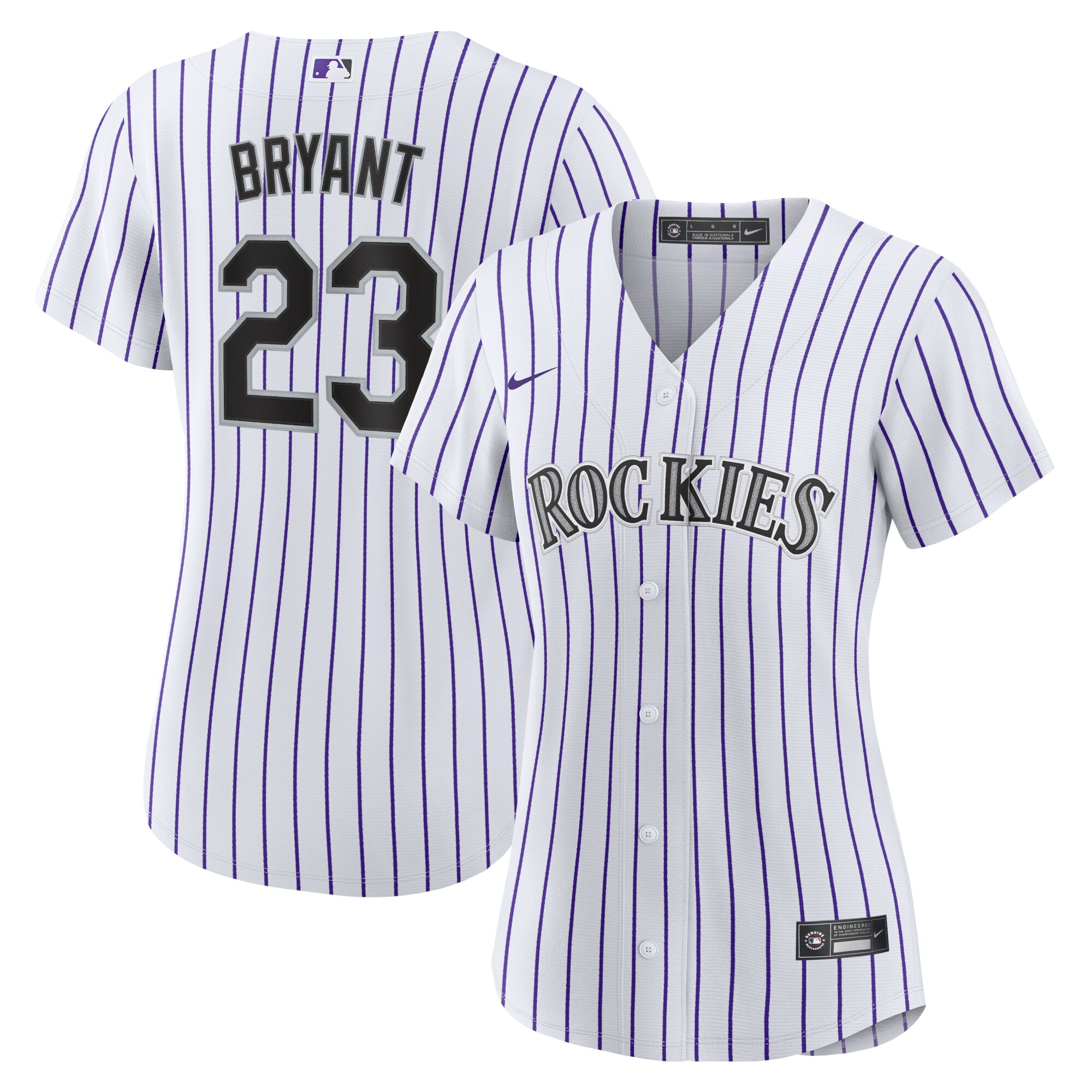 Kris Bryant Colorado Rockies Nike Women's Replica Player Jersey - White/Purple - vstockx
