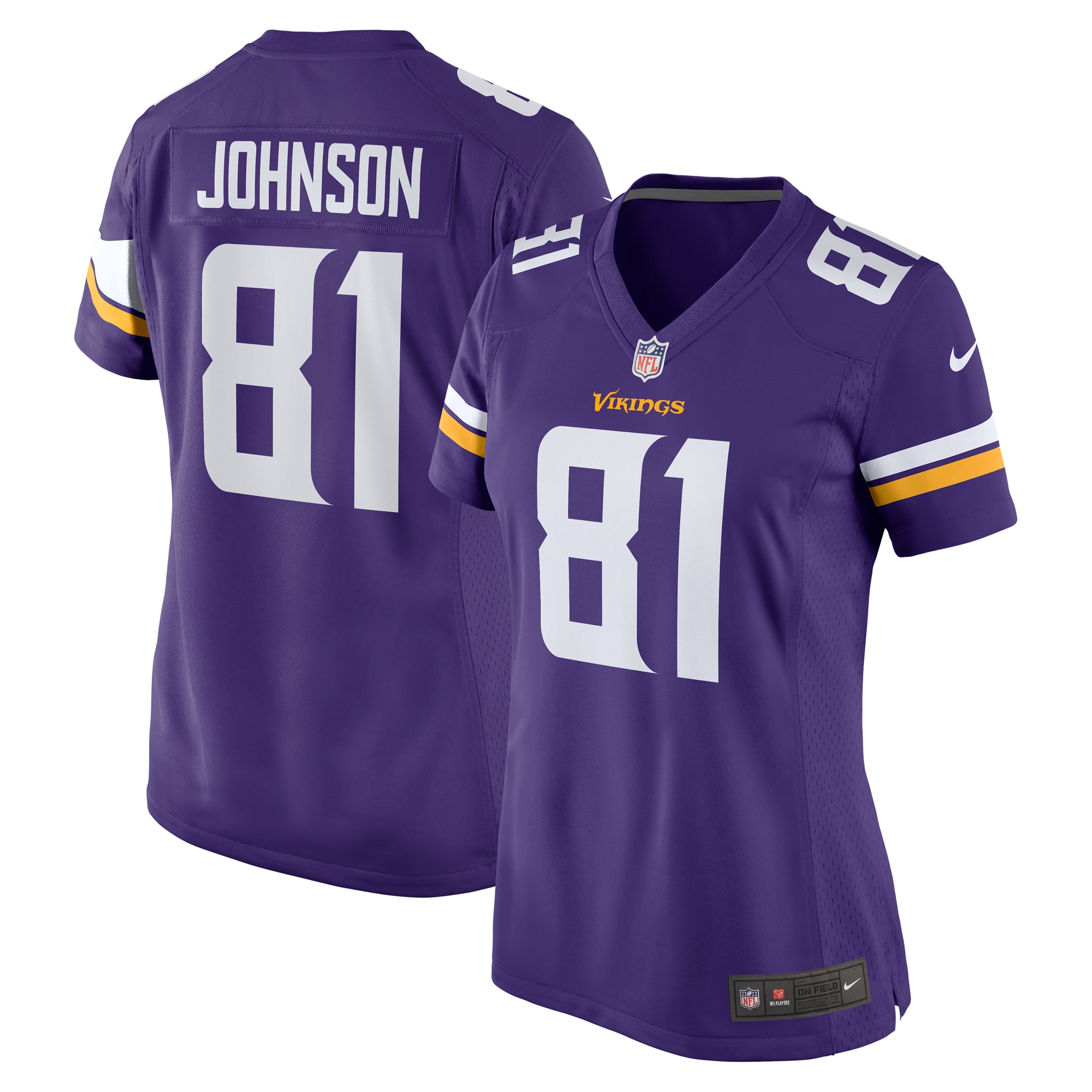 Bisi Johnson Minnesota Vikings Nike Women's Game Jersey - Purple - vstockx