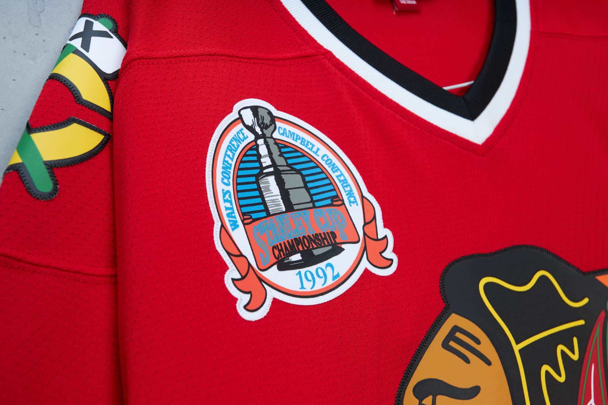 Blue Line Chris Chelios Chicago Blackhawks 1991 Jersey - vstockx