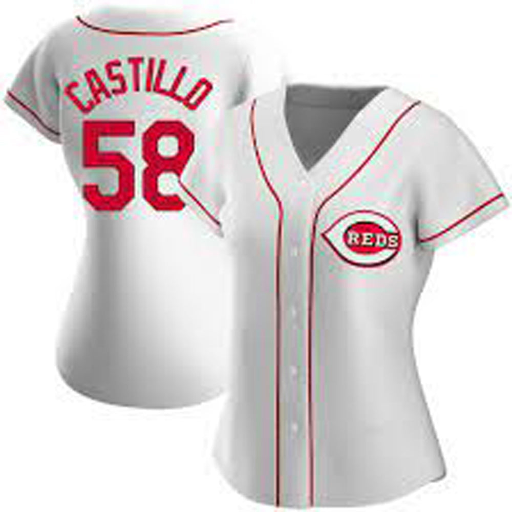 Womens Cincinnati Reds Luis Castillo Cool Base Replica Jersey White - vstockx