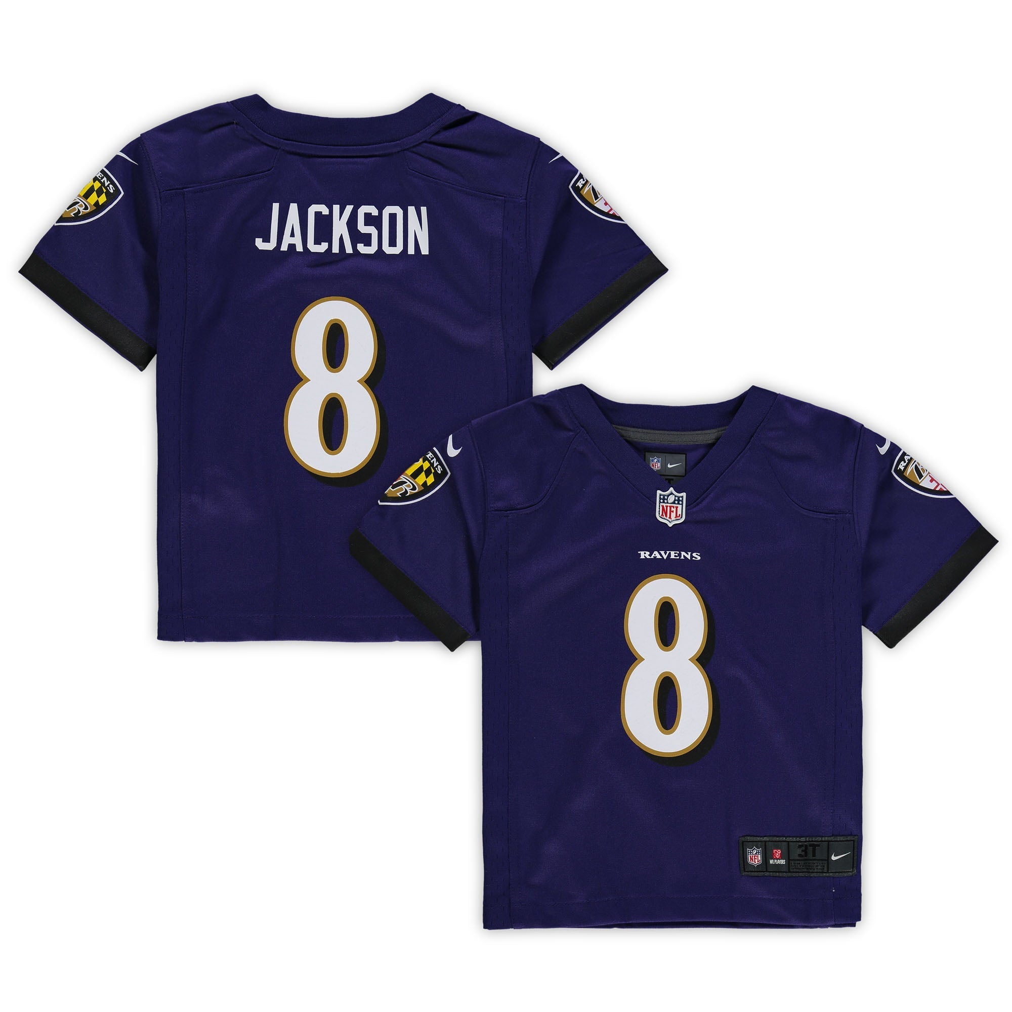 Toddler Nike Lamar Jackson Purple Baltimore Ravens Game Jersey - vstockx