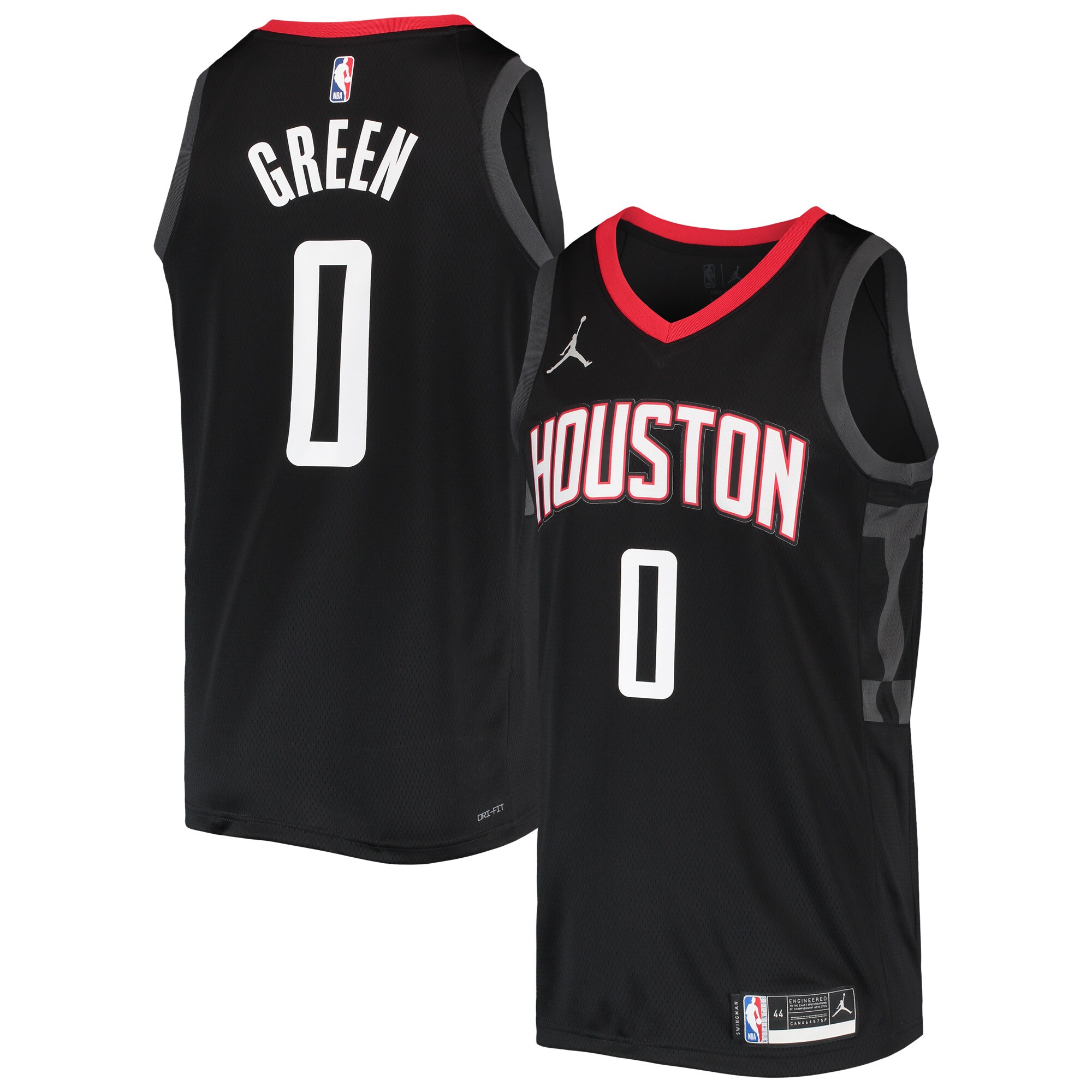 Jalen Green Houston Rockets Jordans Brand 2021/22 Swingman Jersey - Statement Edition - Black - vstockx