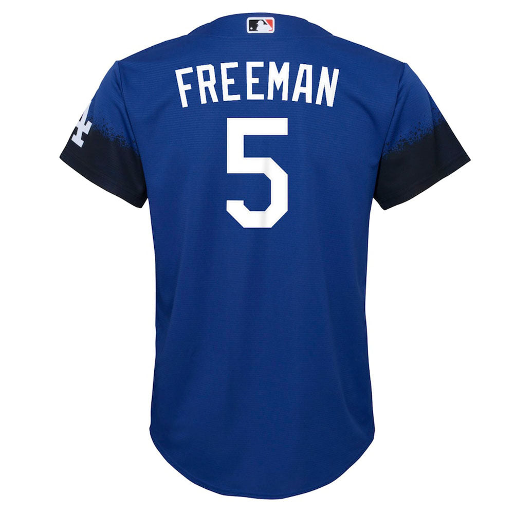 Youth Los Angeles Dodgers Freddie Freeman City Connect Replica Jersey - Royal - vstockx