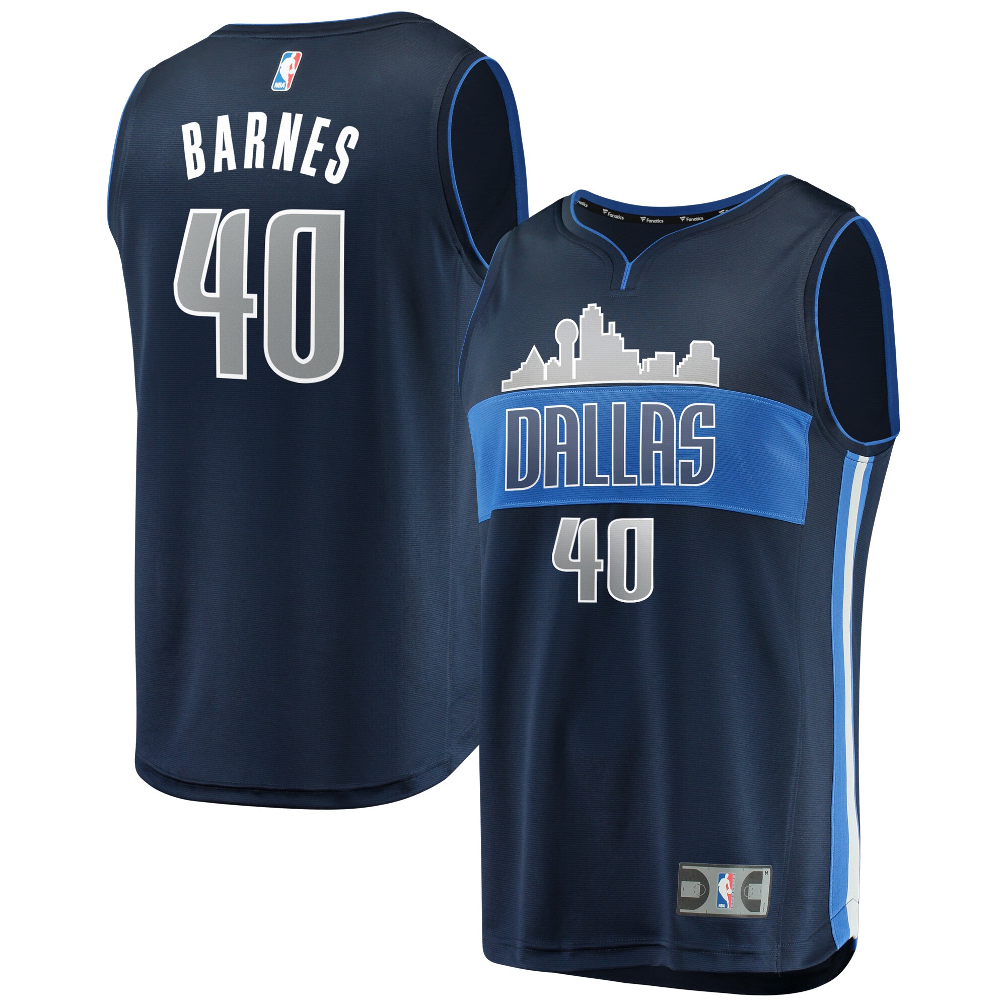 Harrison Barnes Dallas Mavericks Fanatics Branded Youth Fast Break Replica Jersey Navy - Statement Edition - vstockx