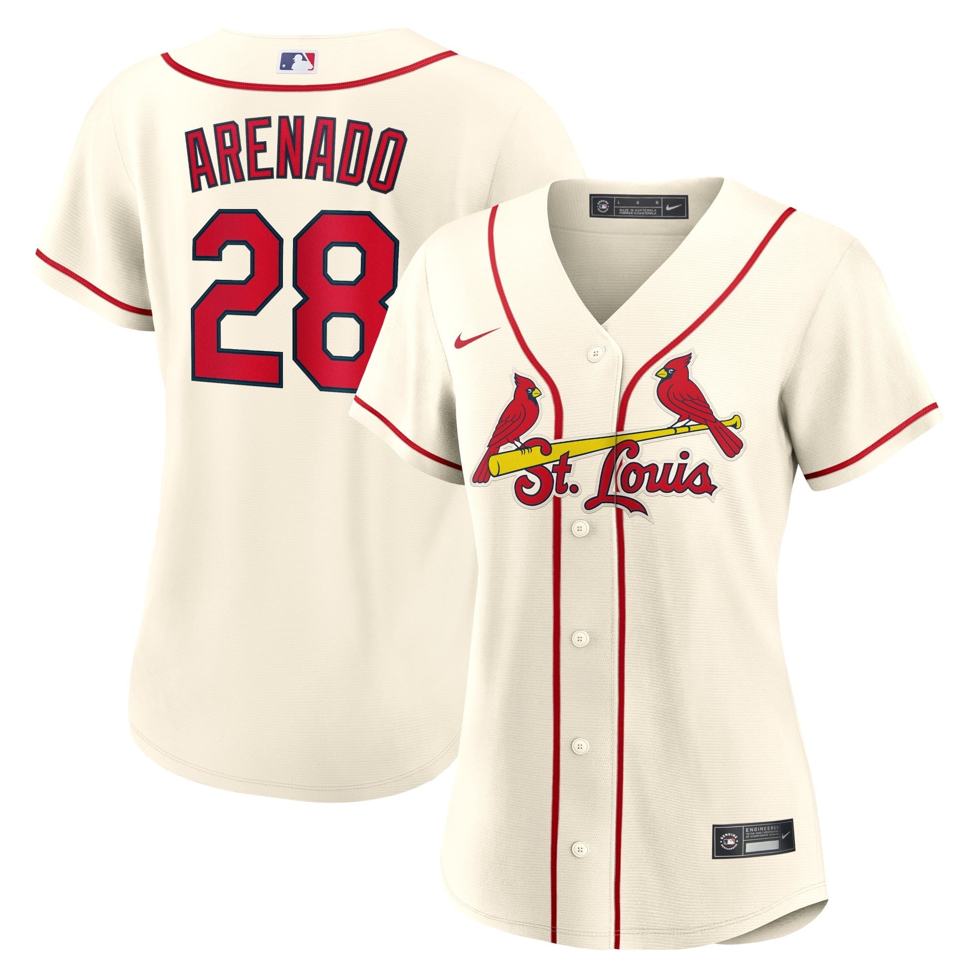 Women's Nike Nolan Arenado Cream St. Louis Cardinals Alternate Replica Player Jersey - vstockx