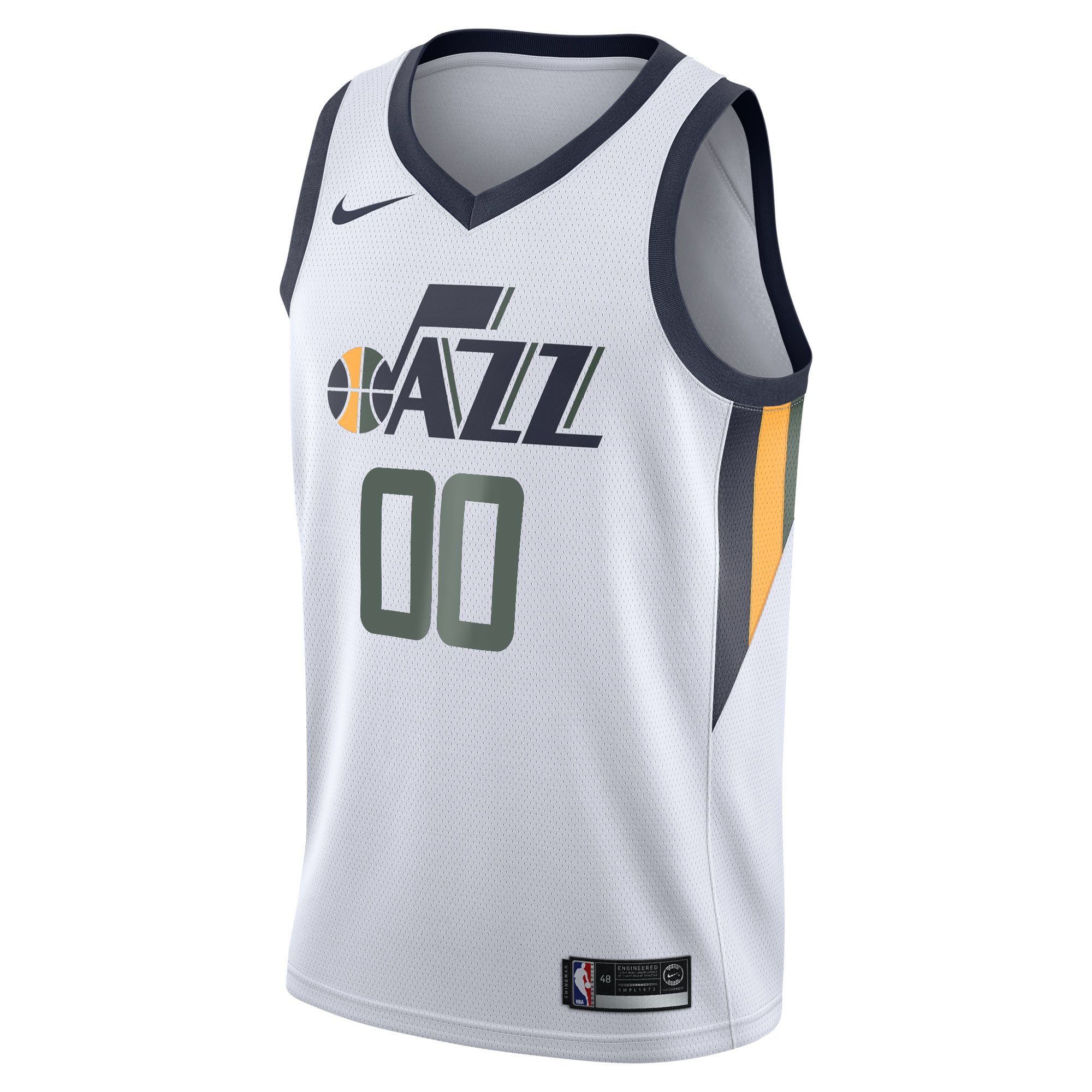 Utah Jazz Nike 2020/21 Swingman Custom Jersey - Association Edition - White - vstockx