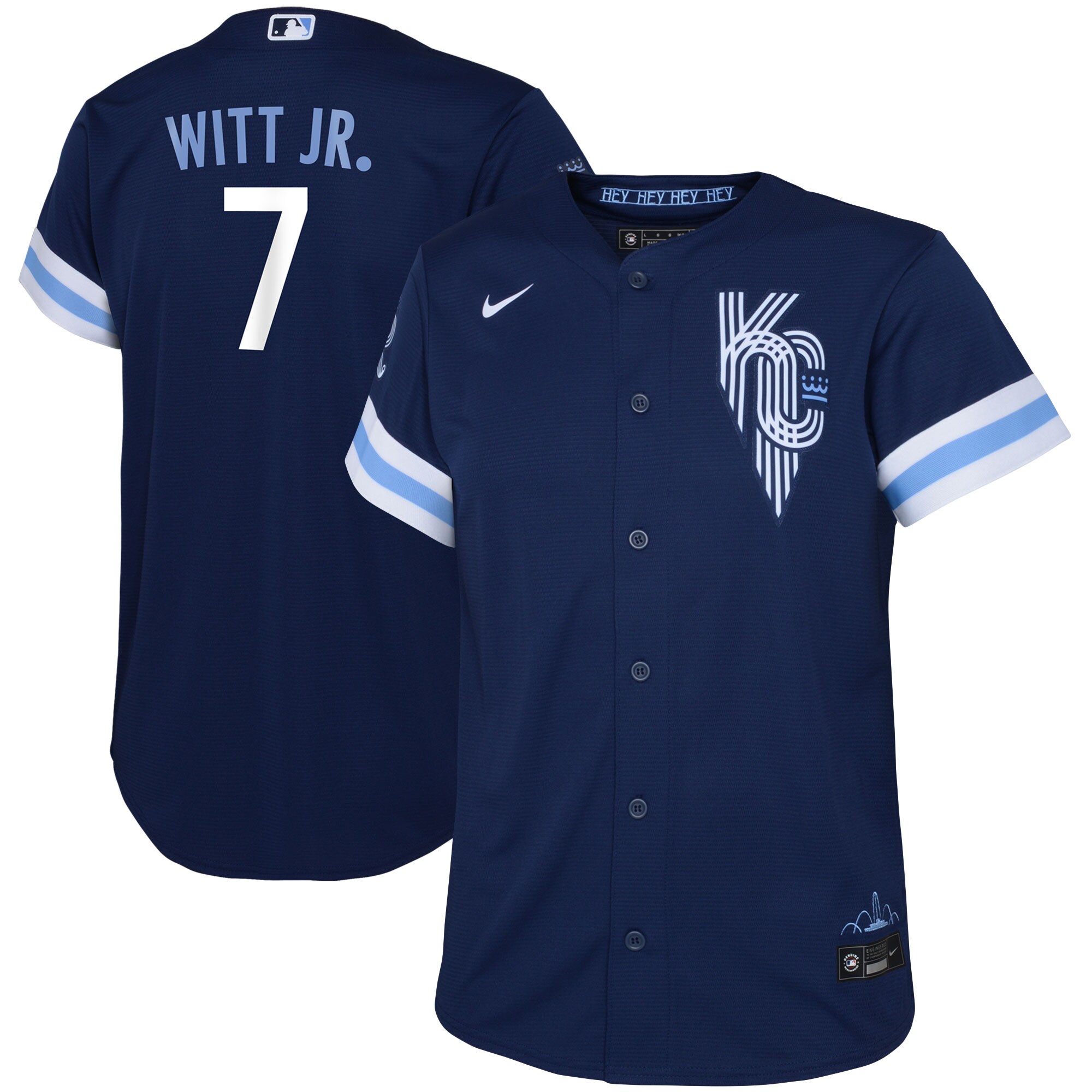 Bobby Witt Jr. Kansas City Royals Nike Toddler 2022 City Connect Replica Player Jersey - Navy - vstockx