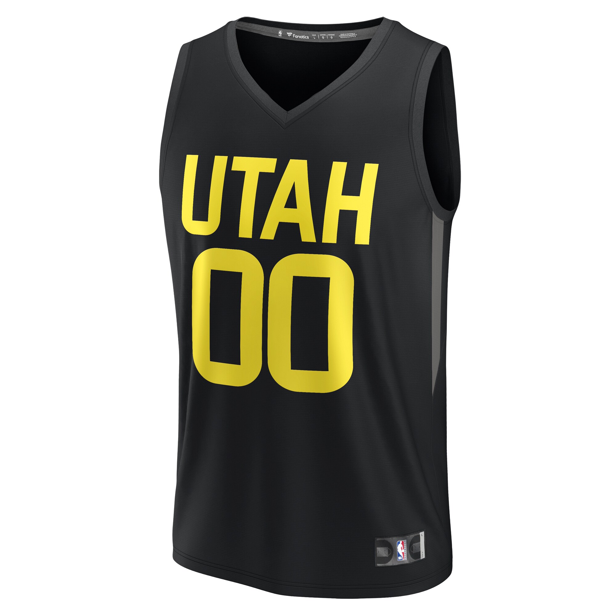 Utah Jazz Fanatics Branded Youth Fast Break Replica Custom Jersey - Statement Edition - Black - vstockx