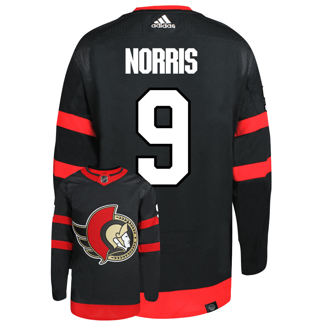 Josh Norris Ottawa Senators Adidas Primegreen Authentic NHL Hockey Jersey - vstockx