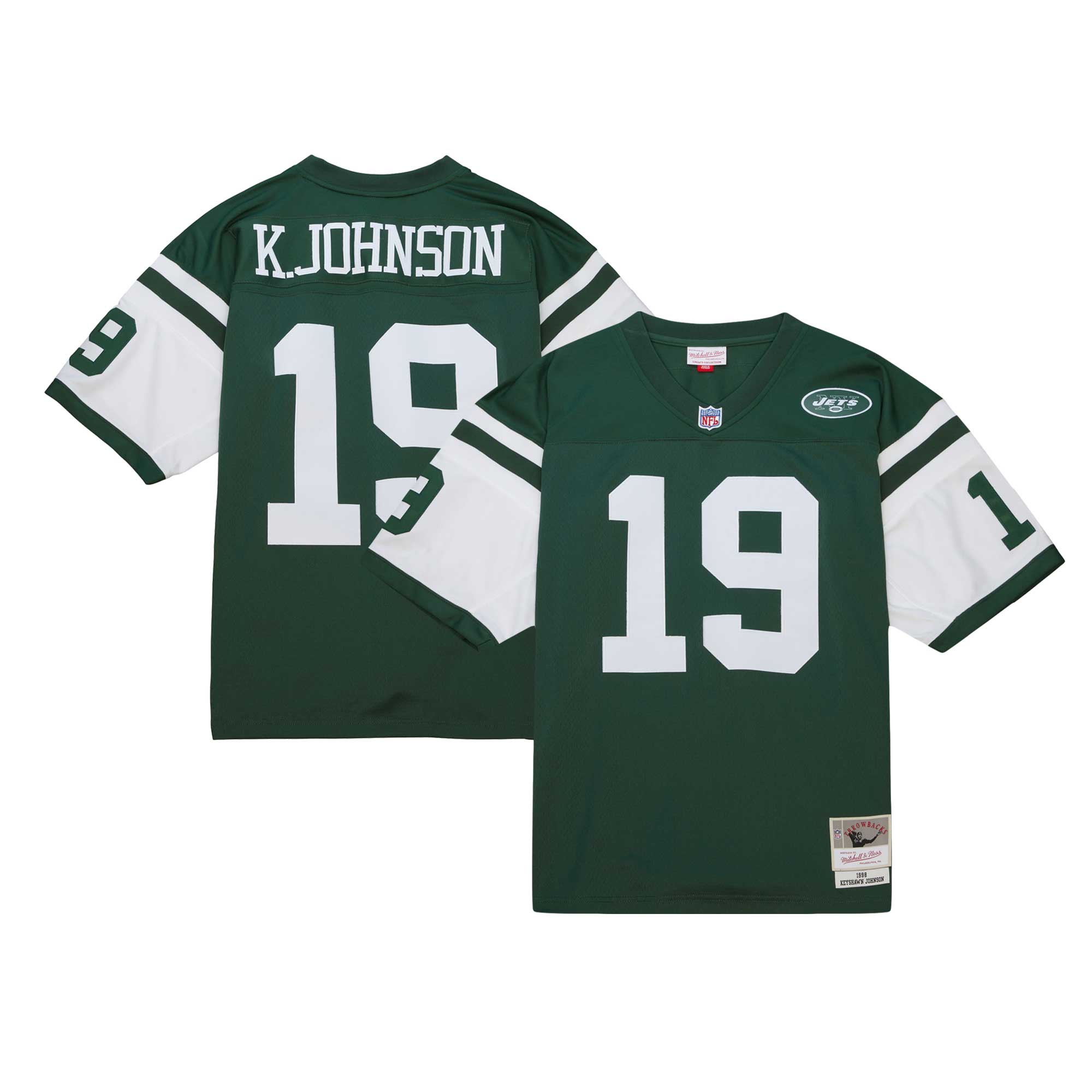 Keyshawn Johnson New York Jets Mitchell & Ness Legacy Replica Jersey - Green - vstockx