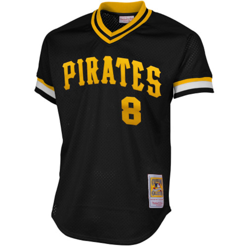 Men's Pittsburgh Pirates Willie Stargell Mitchell & Ness Black 1982 Authentic Cooperstown Collection Mesh Batting Practice Jersey - vstockx