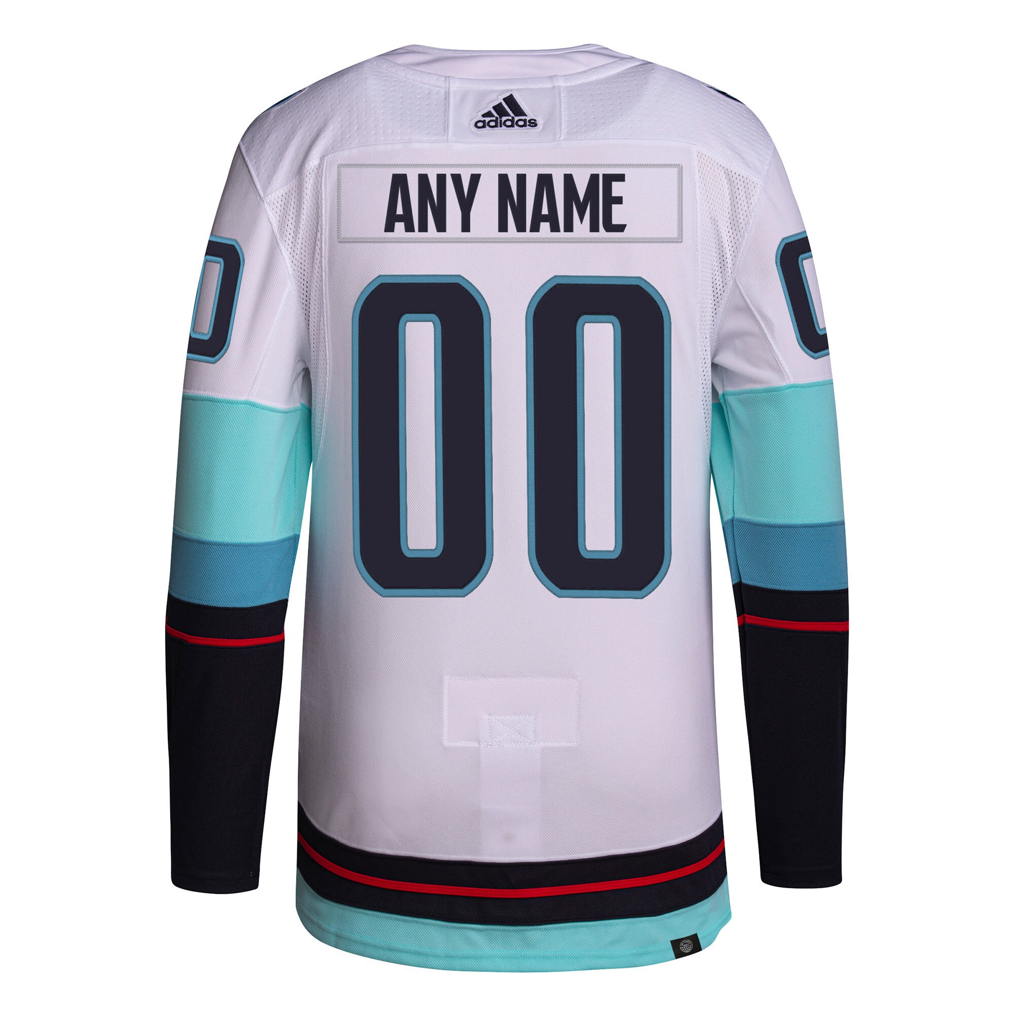 Seattle Kraken adidas Away Primegreen Authentic Custom Jersey - White - vstockx